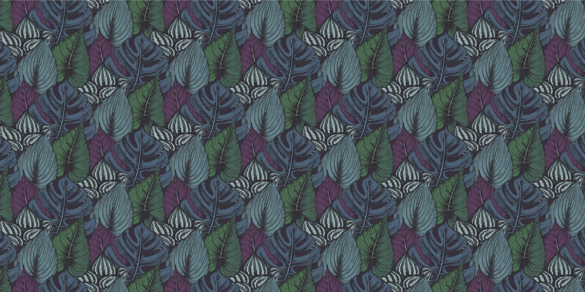 Tropikalny wzór liści