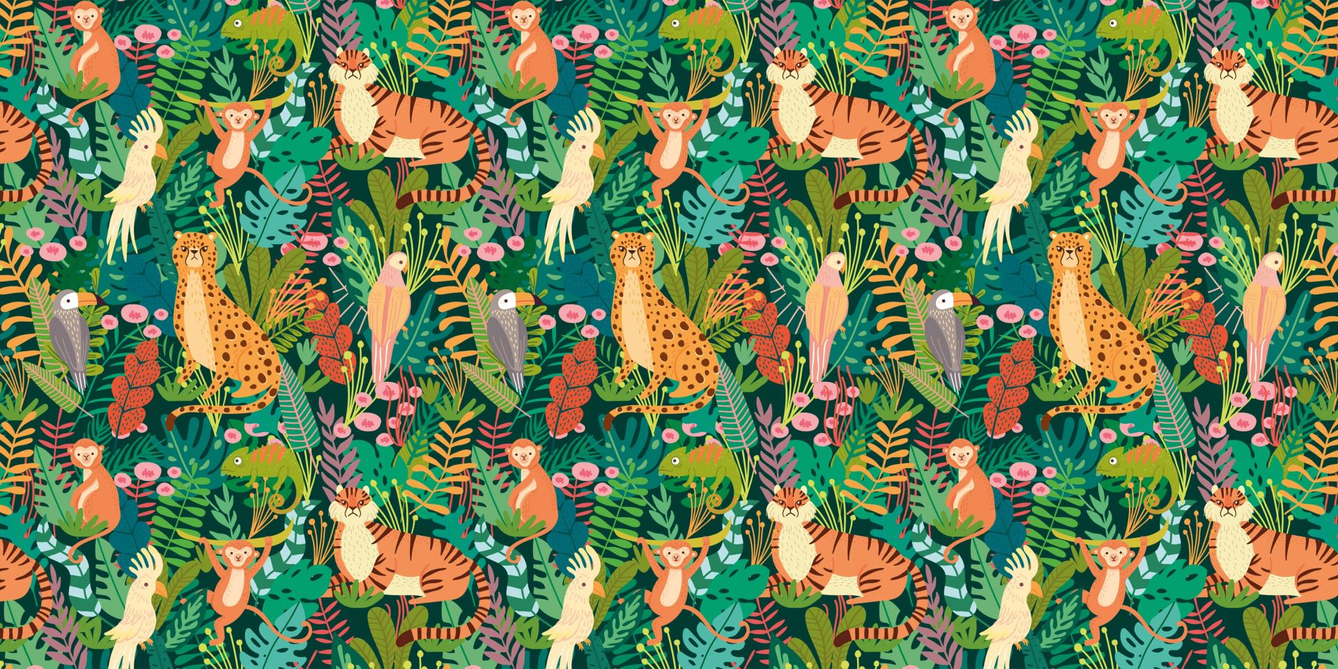Kolorowe zwierzęta wzór