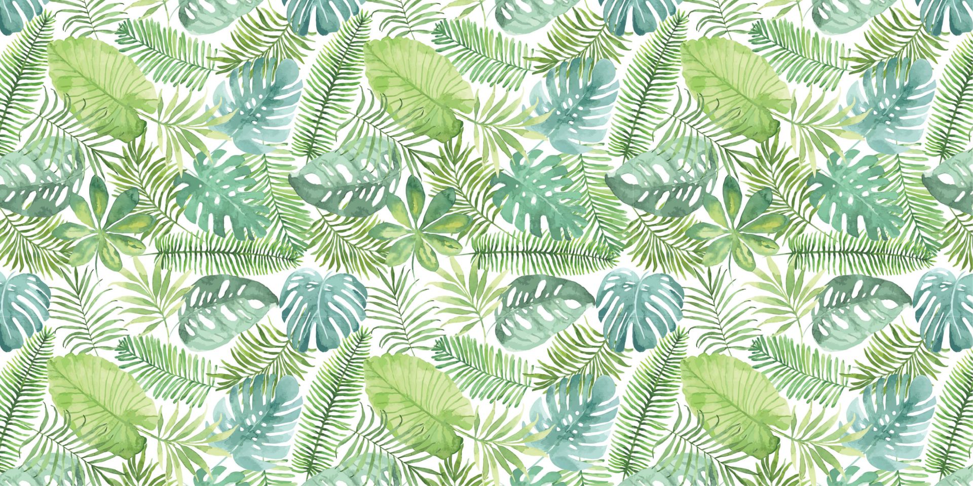 Tropikalne liście akwarelowe