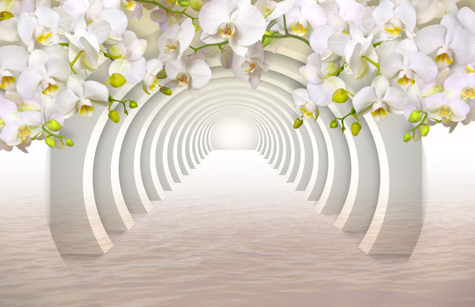 Tunel z orchideami