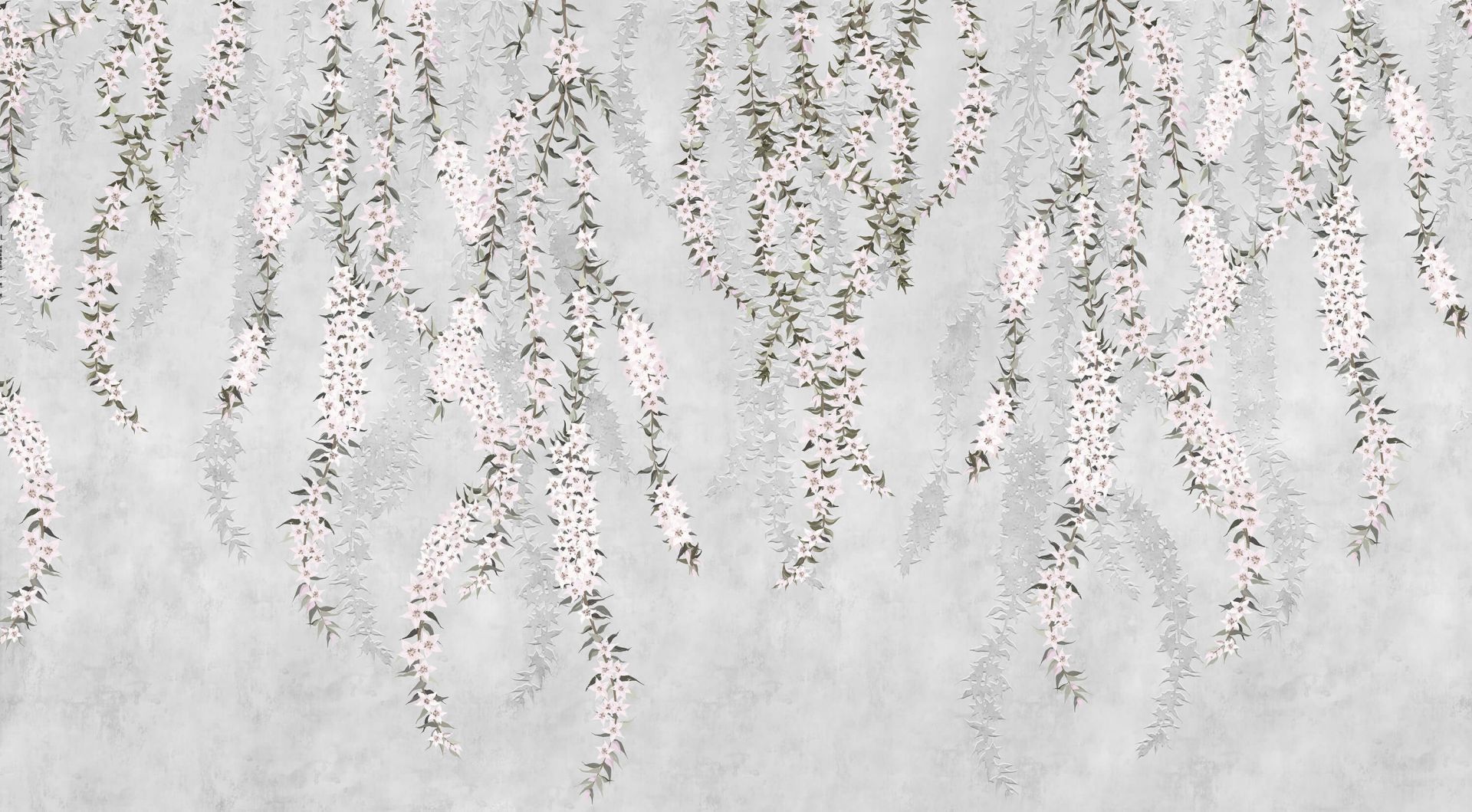 Gałęzie kwiatów na jasnoniebieskim betonie