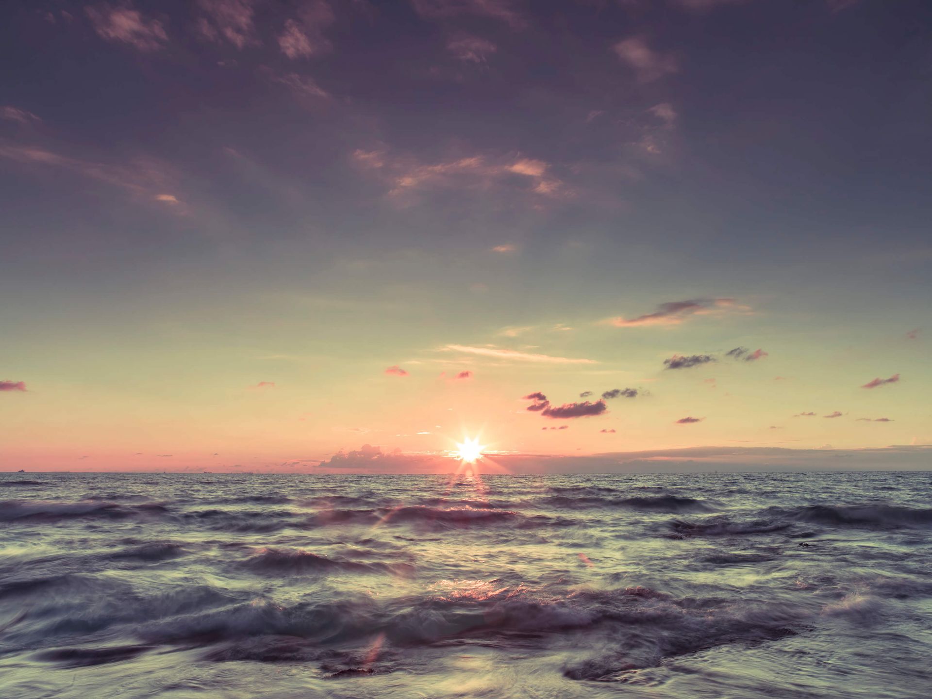 Piękny zachód słońca