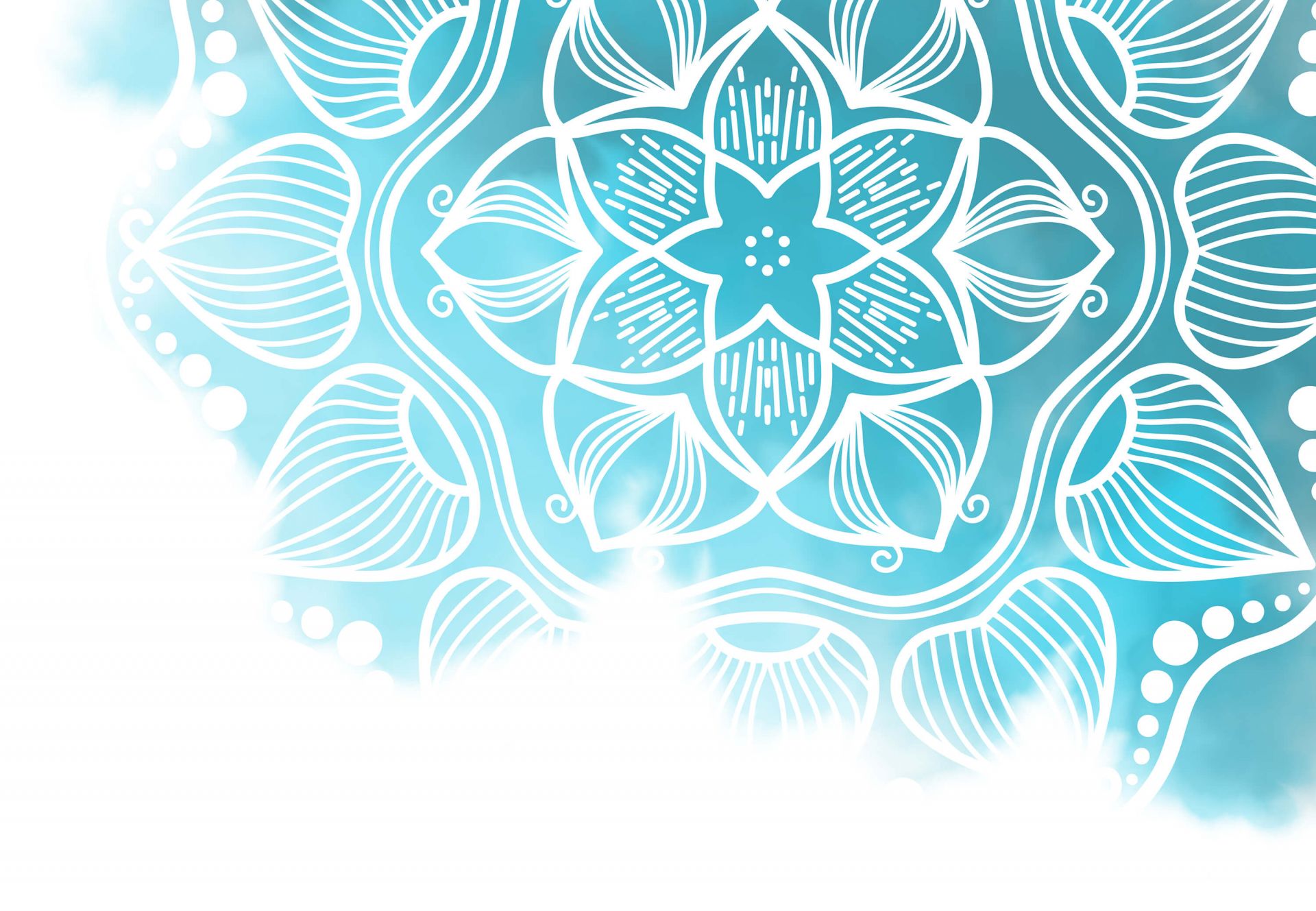 Mandala w kolorze wody