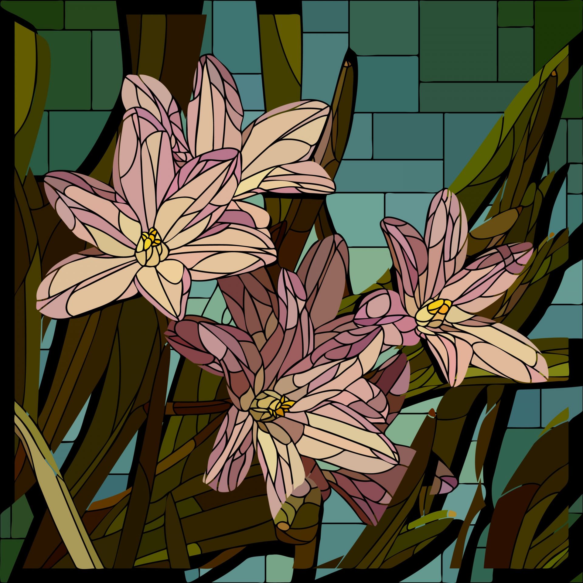 Różowe kwiaty śniegu