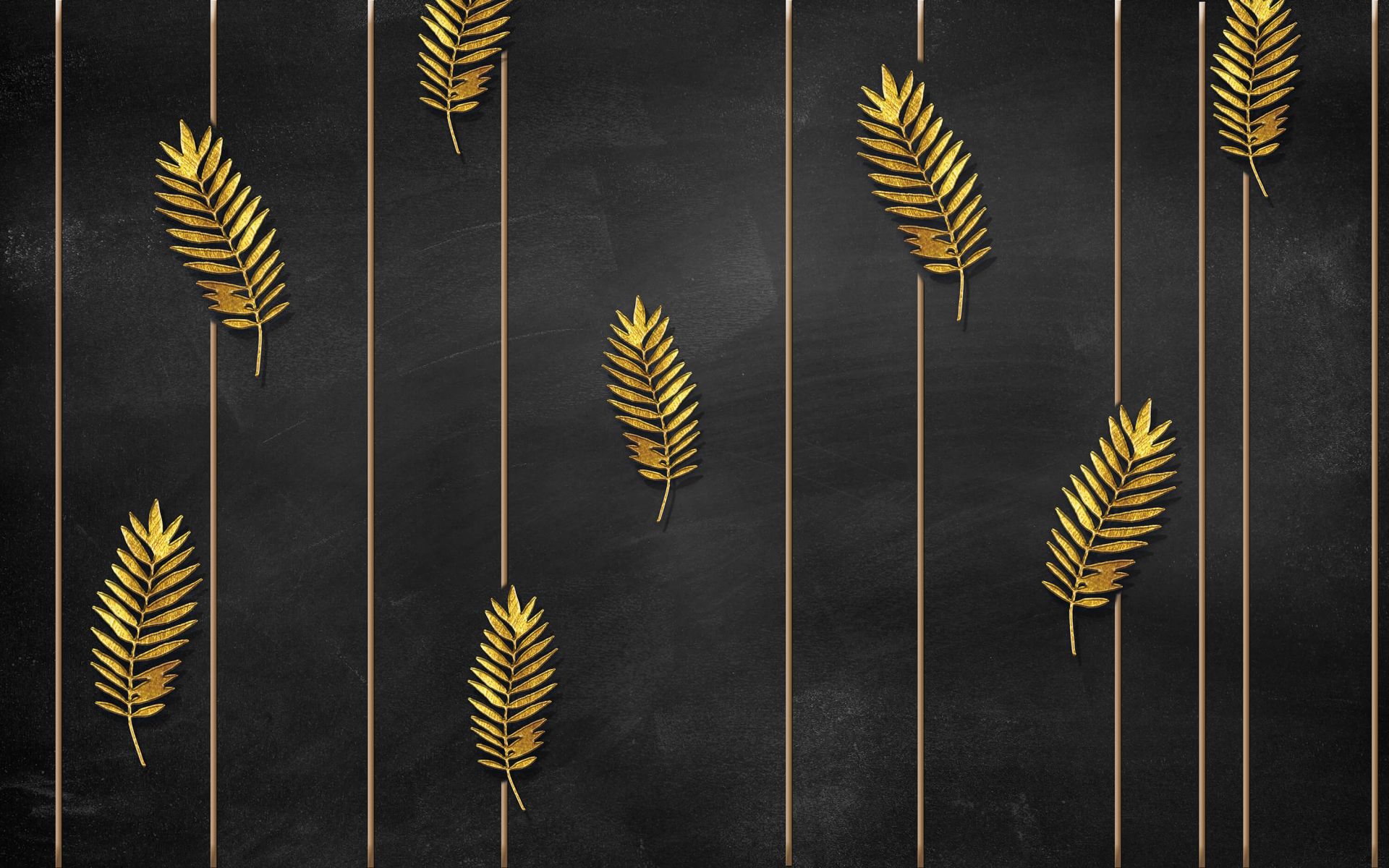 Złote liście tropikalne