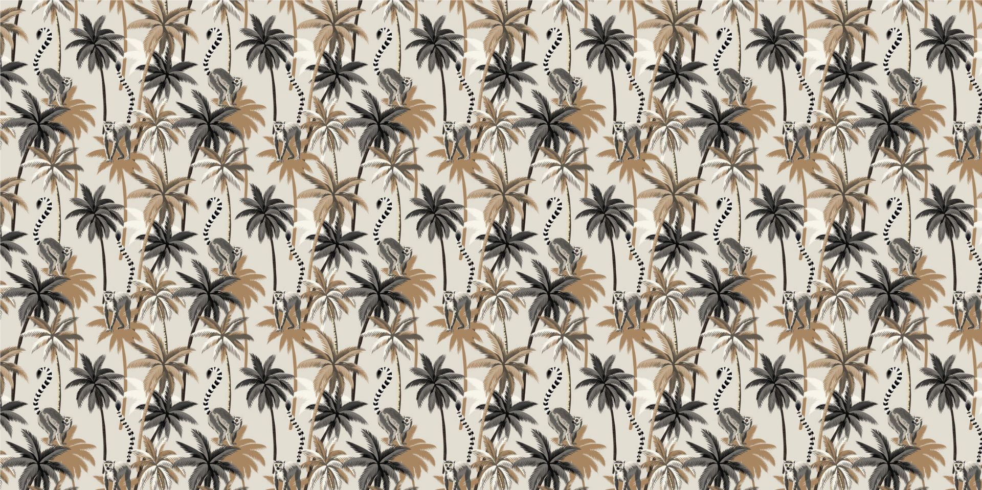 Lemury pierścieniowe na drzewach