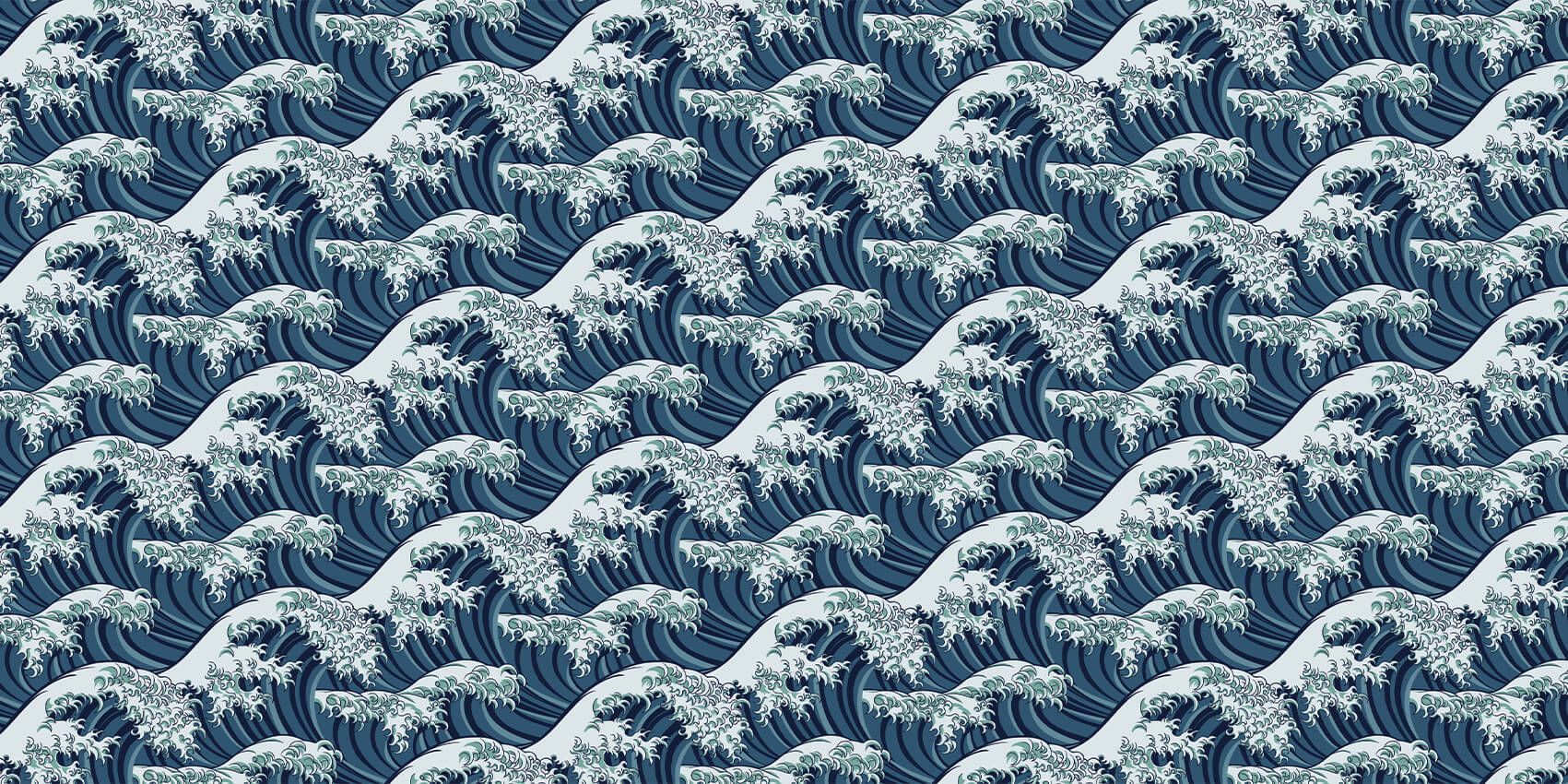 Niebieskie dzikie fale