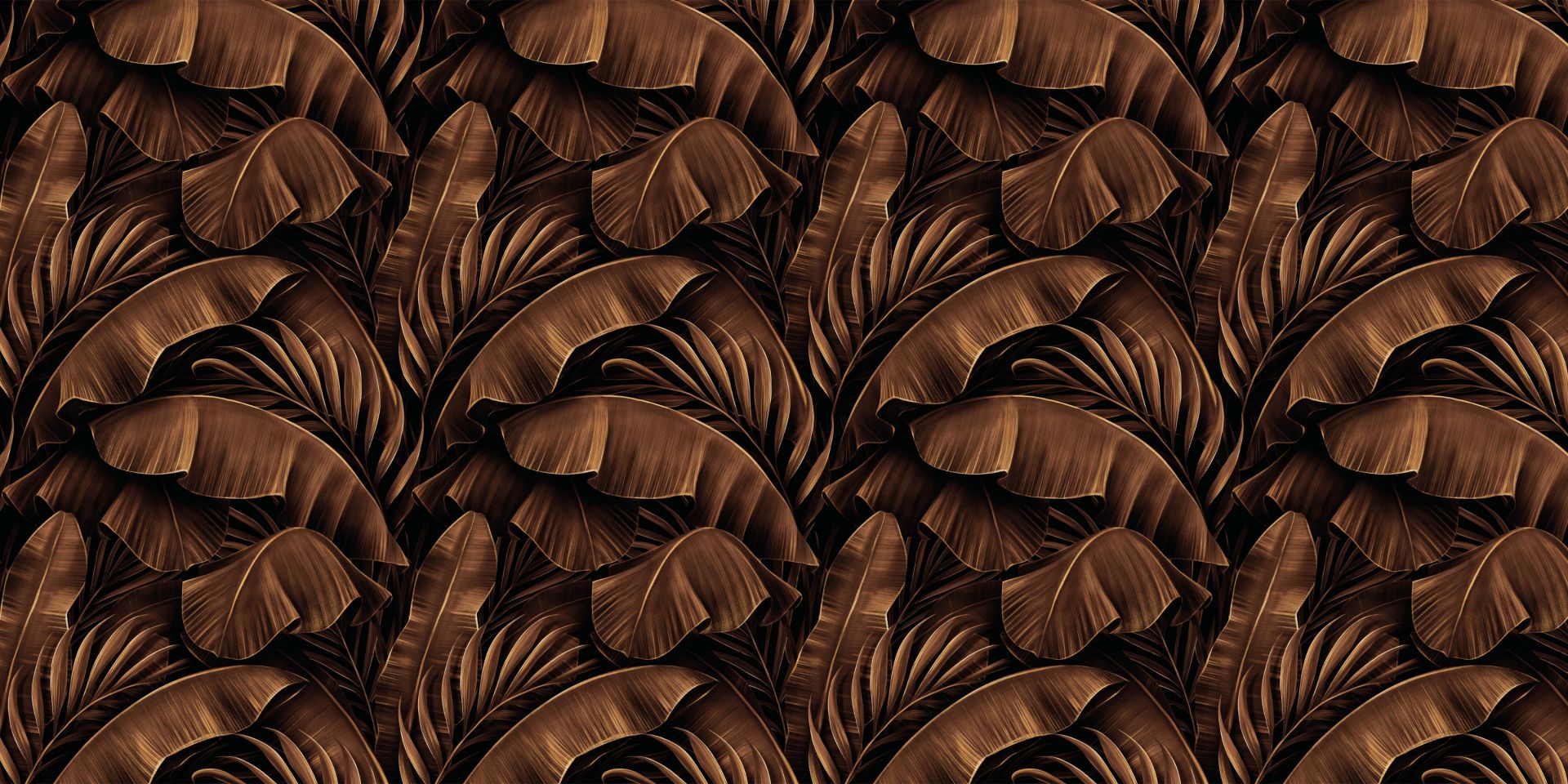 Brązowe liście bananowca