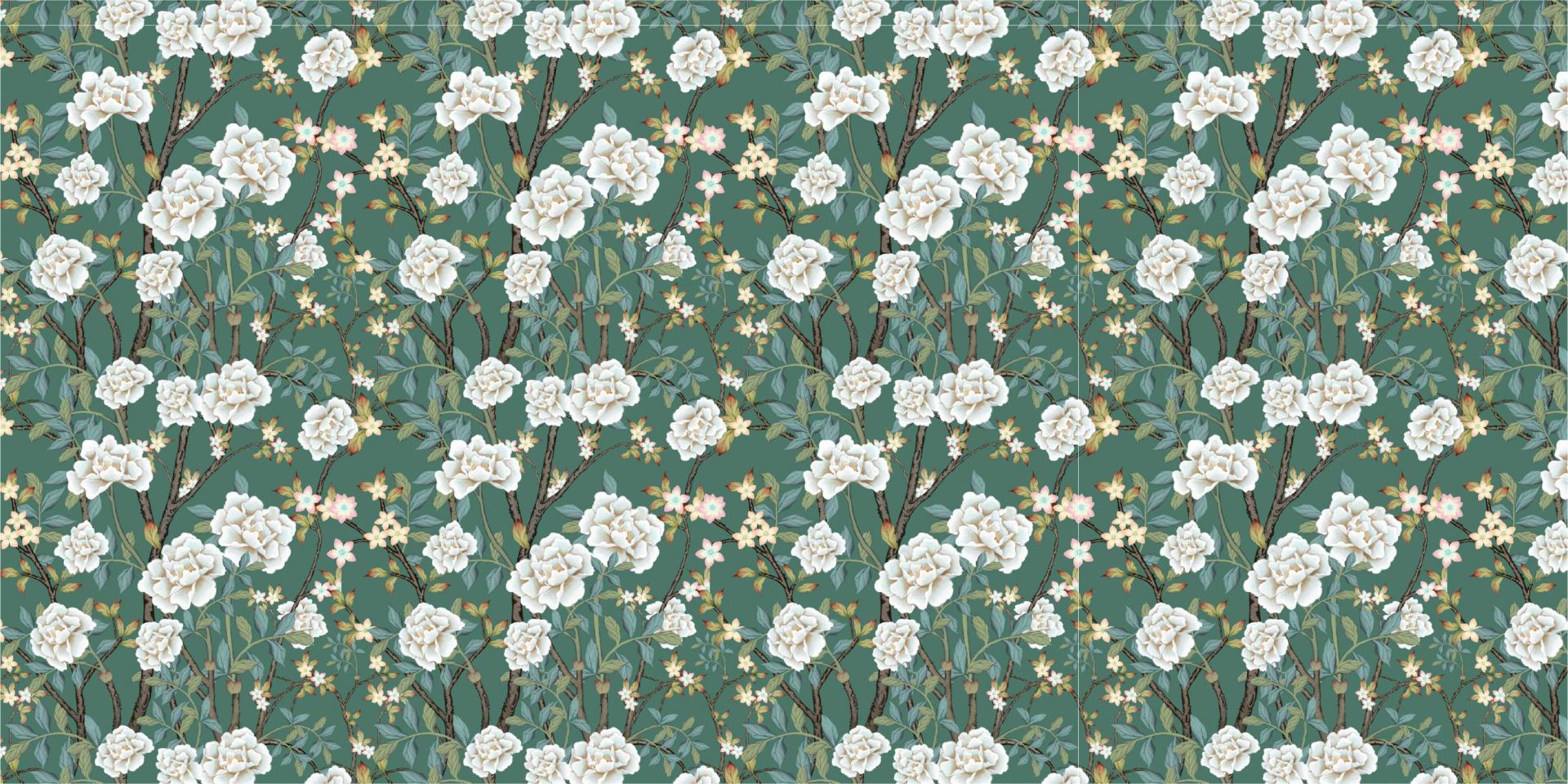 Piwonie na zielonym tle