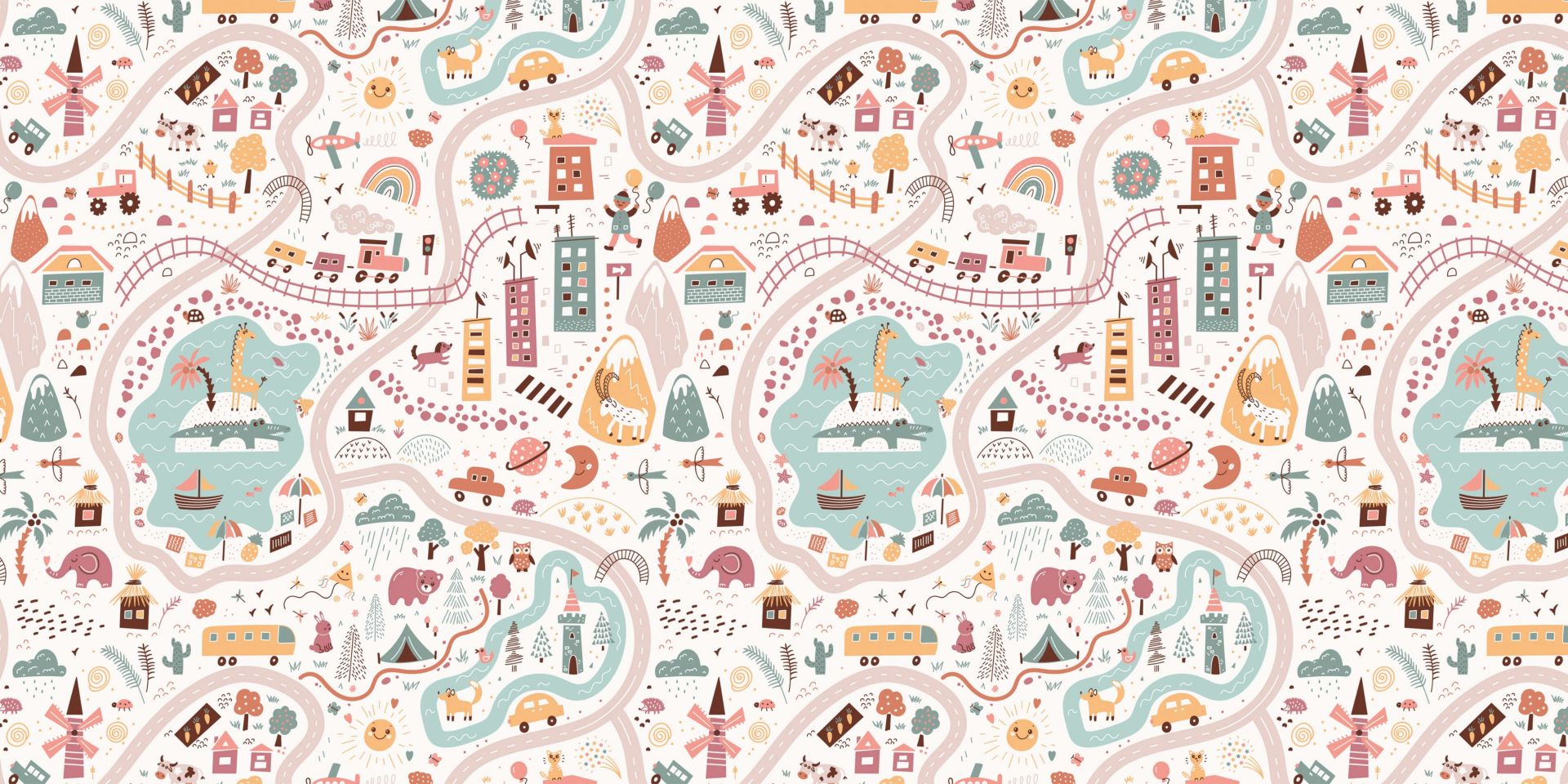 Dziecięca mapa świata