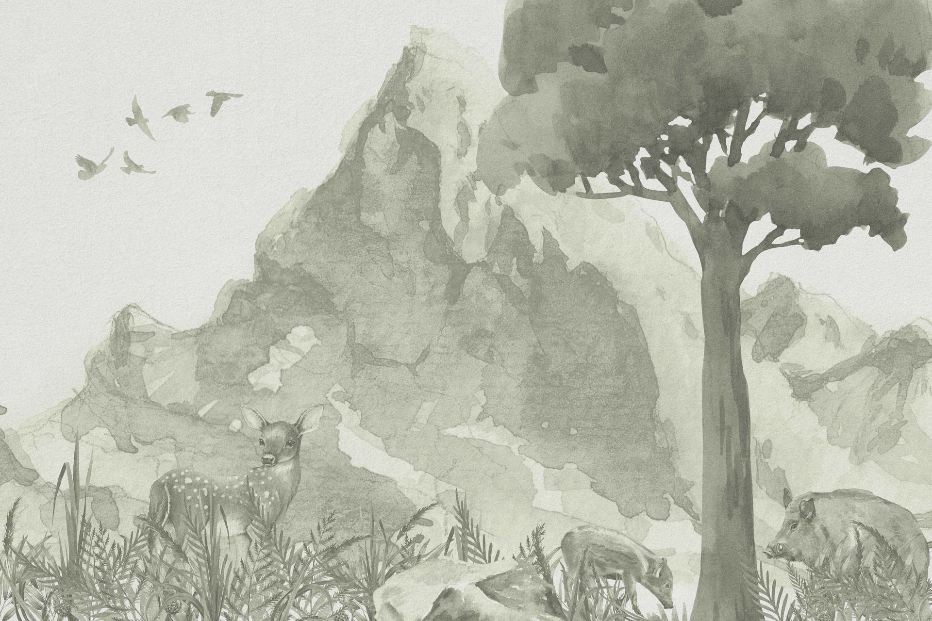 Góra w kolorze zielonym