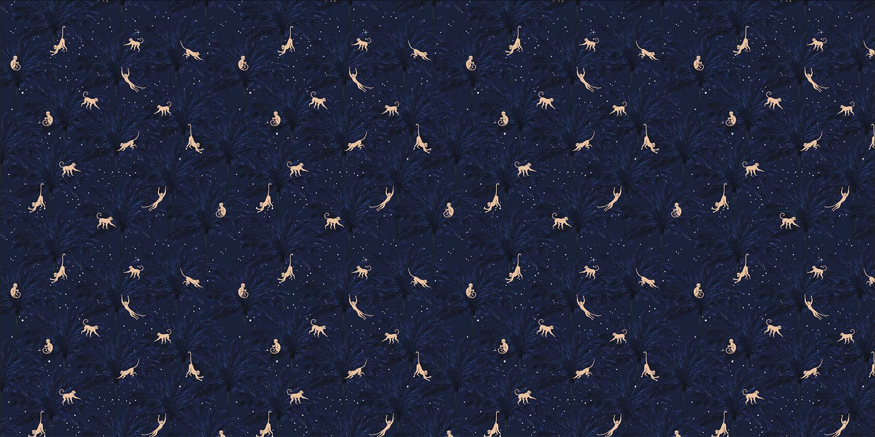 Tropikalne małpy - niebieski