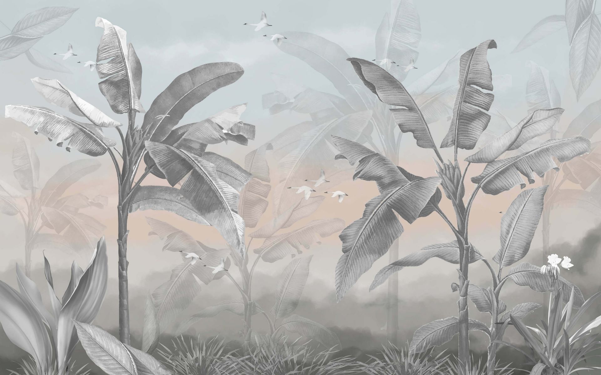 Tropikalne drzewa bananowe