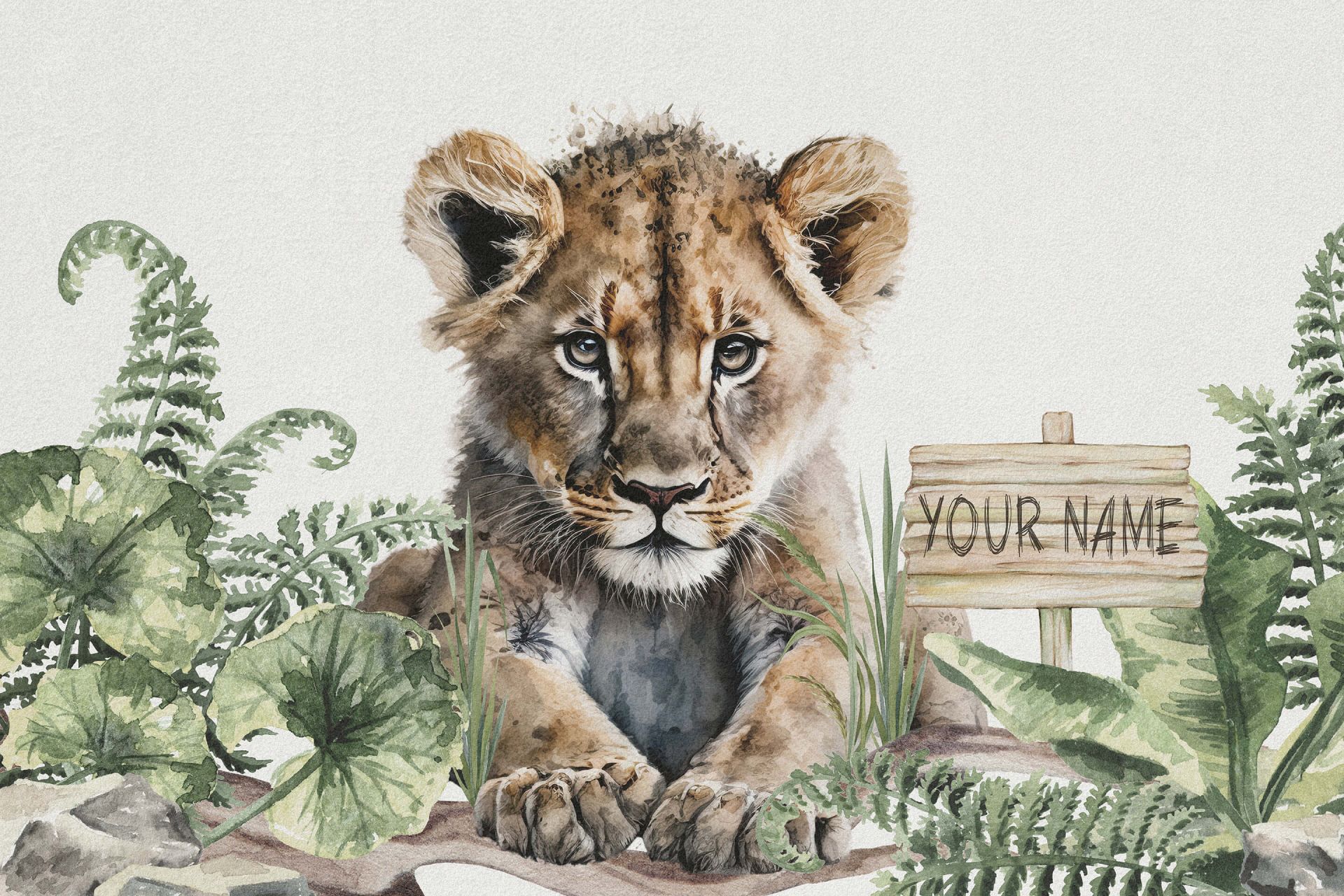 Młody lew w dżungli