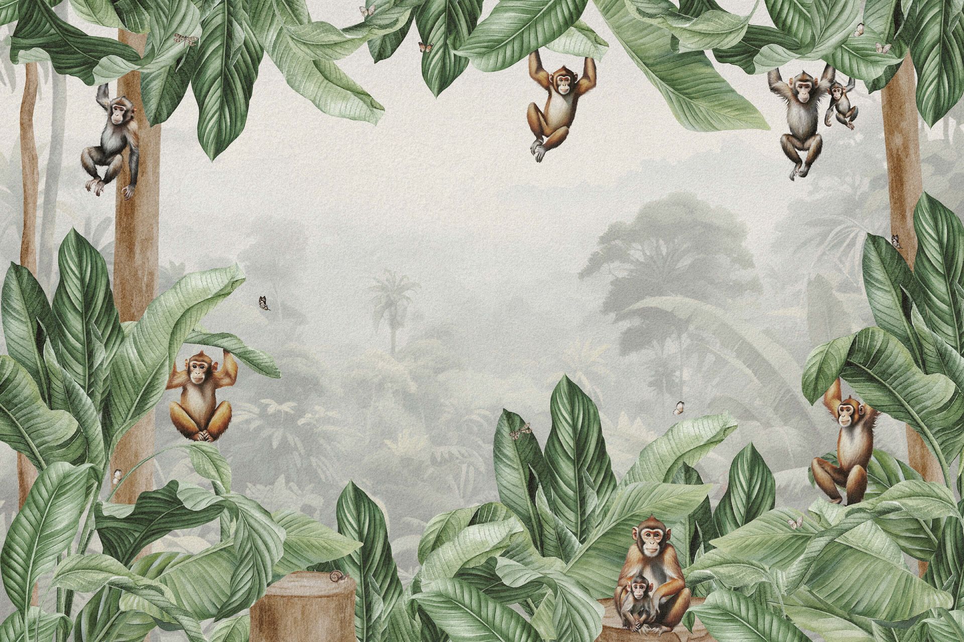 Krajobraz małp w kolorze