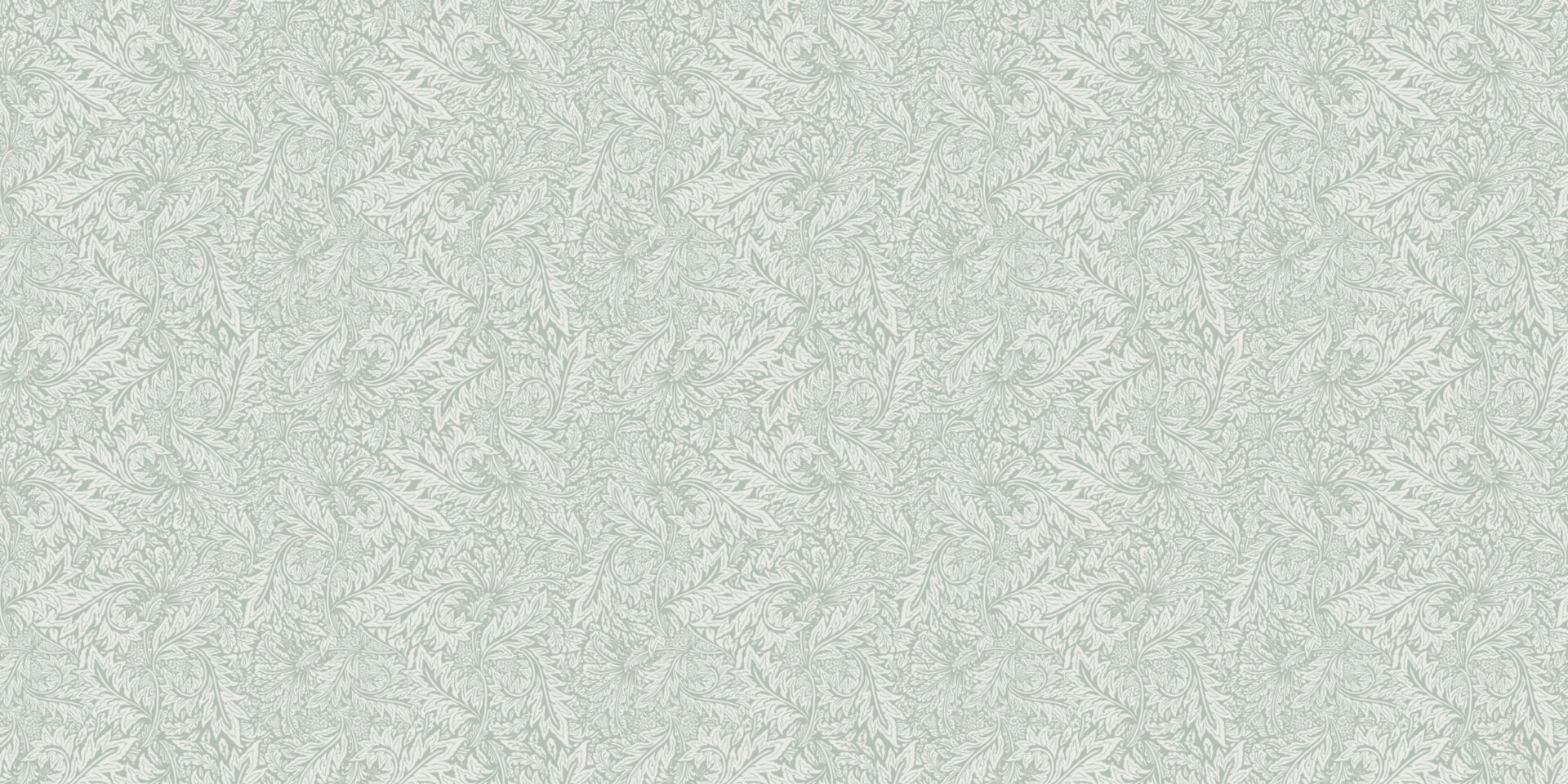 Morris Florals & Leaves - szałwiowa zieleń