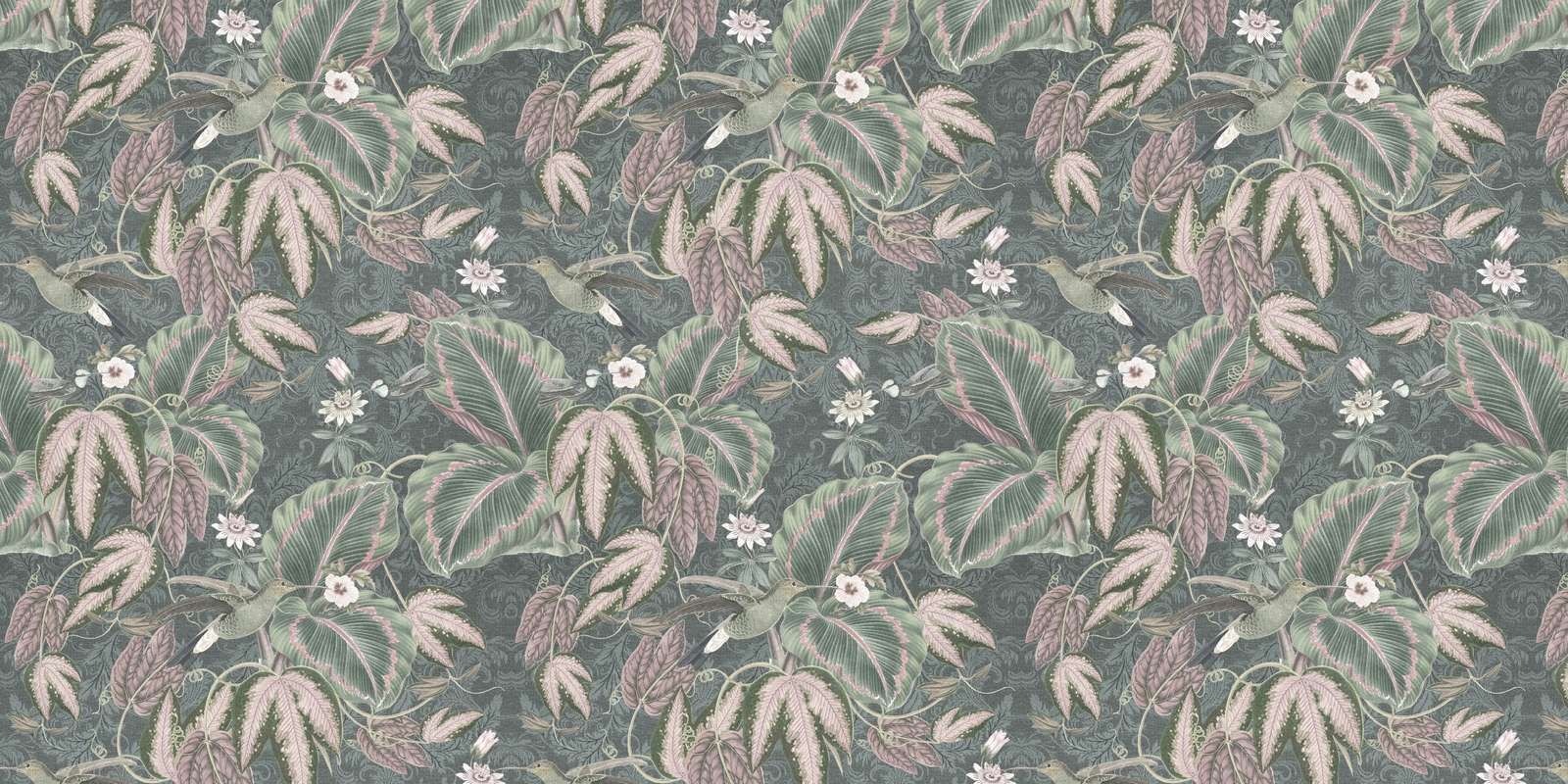 Tropikalne rajskie ptaki - zieleń vintage