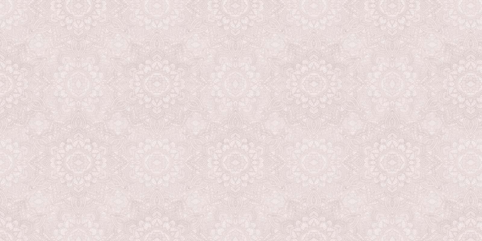 Złota mandala Boho - różowy róż