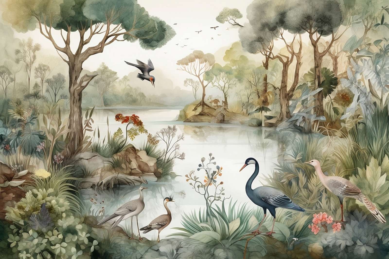 Raj dla ptaków nad rzeką