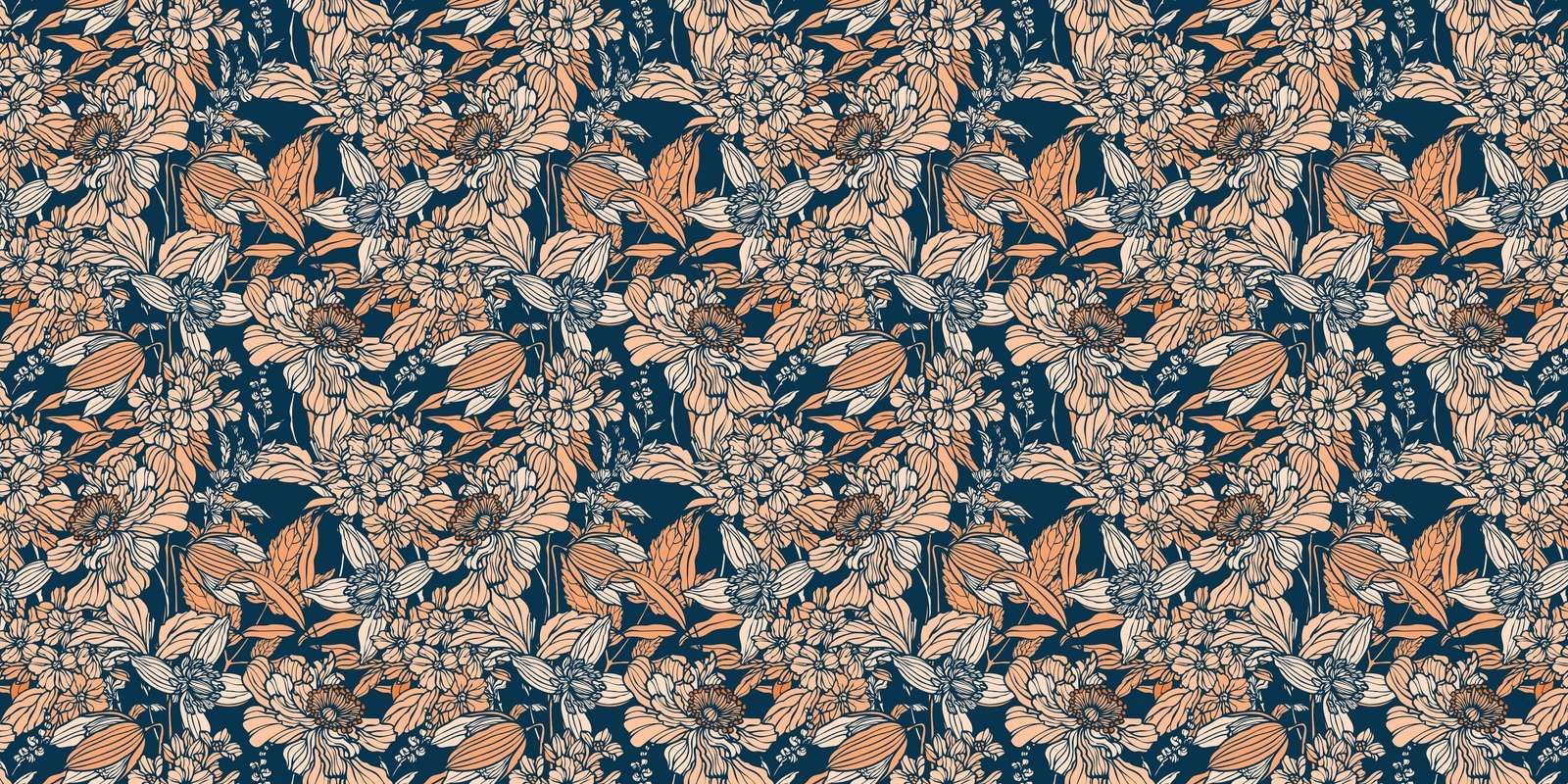 Nocny Ogród Pełen Kwiatów