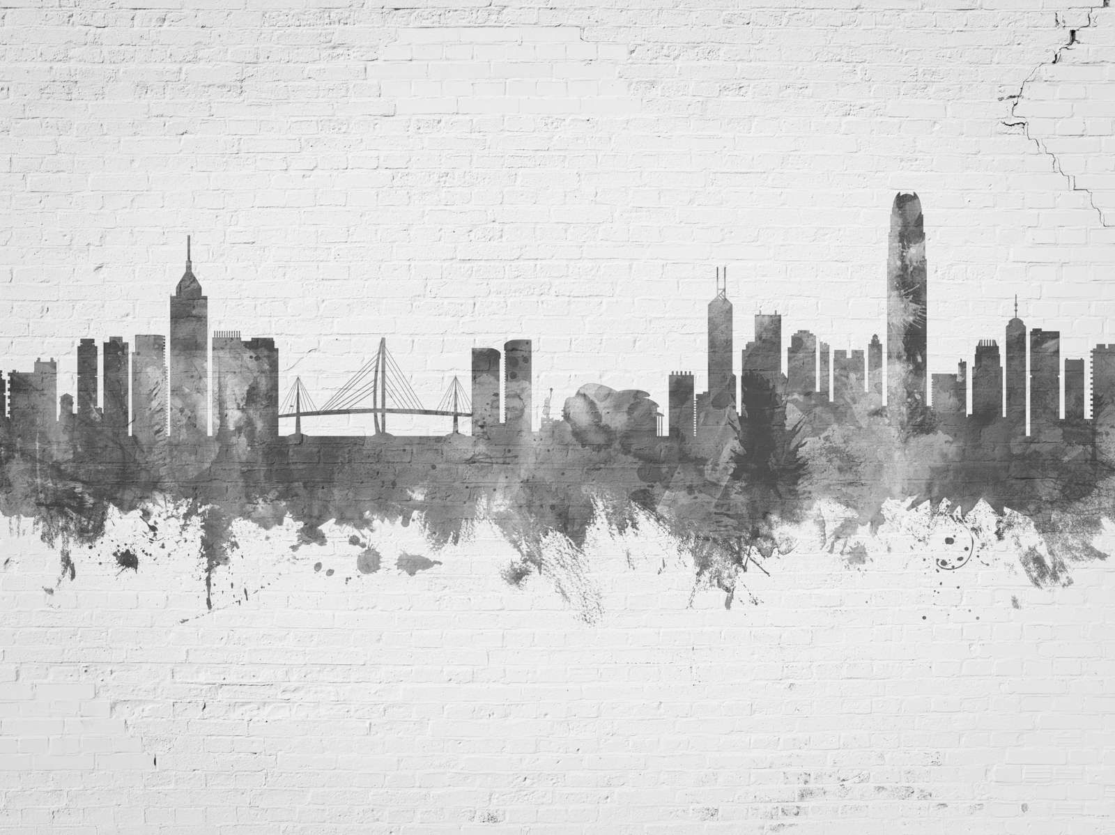 Akwarela panorama, Hongkong