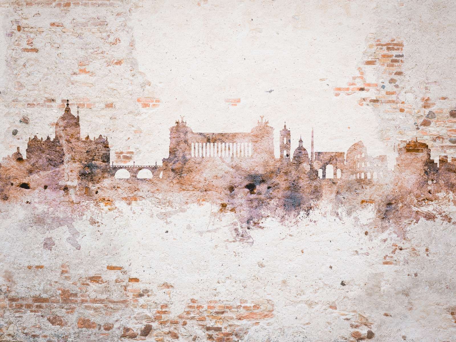 Akwarela panorama, Rzym