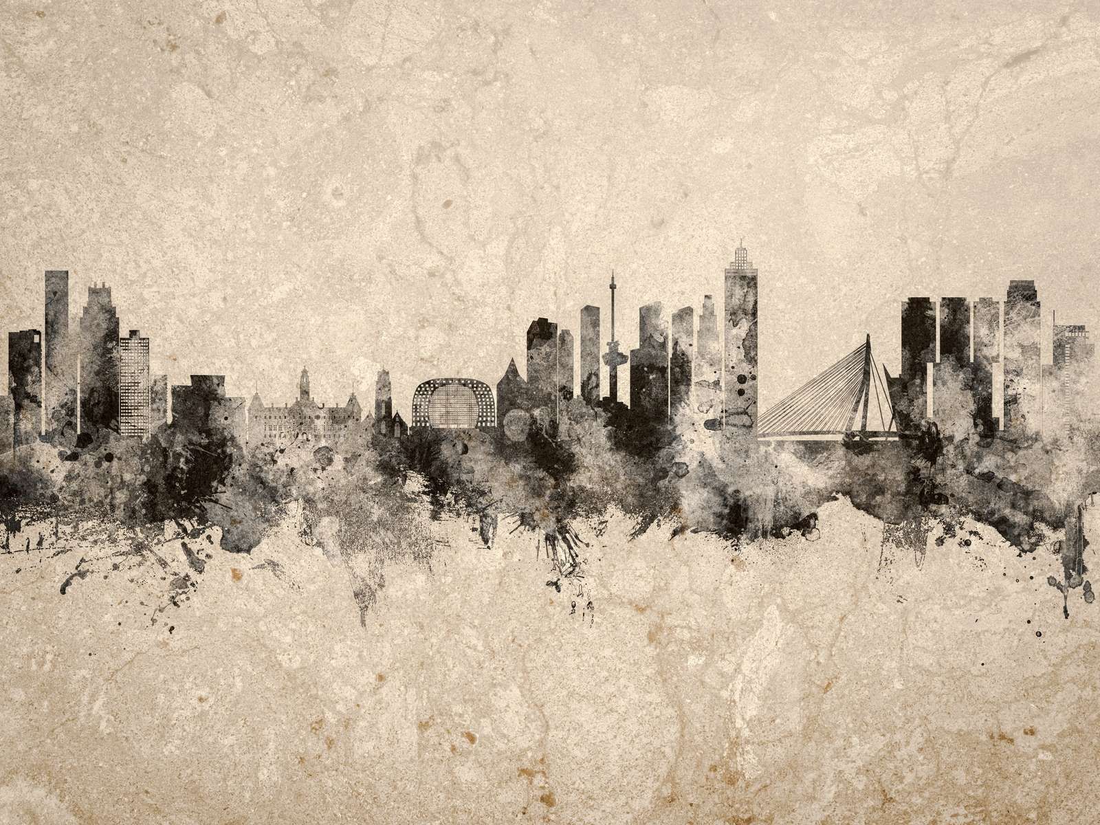 Akwarela panorama, Rotterdam