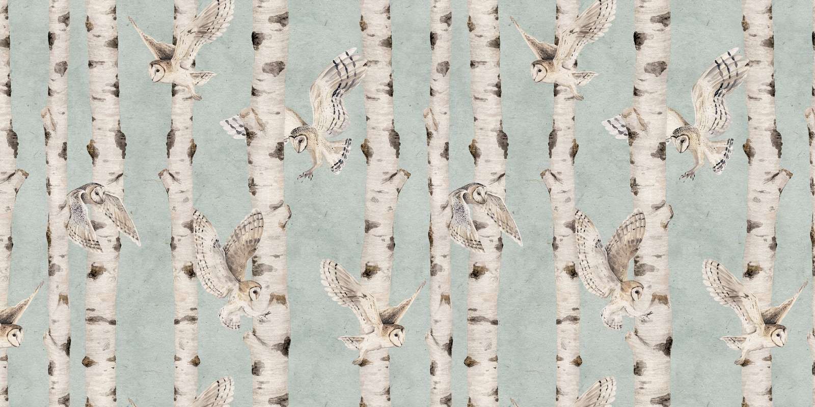 Birch and Owls - Bue - 120