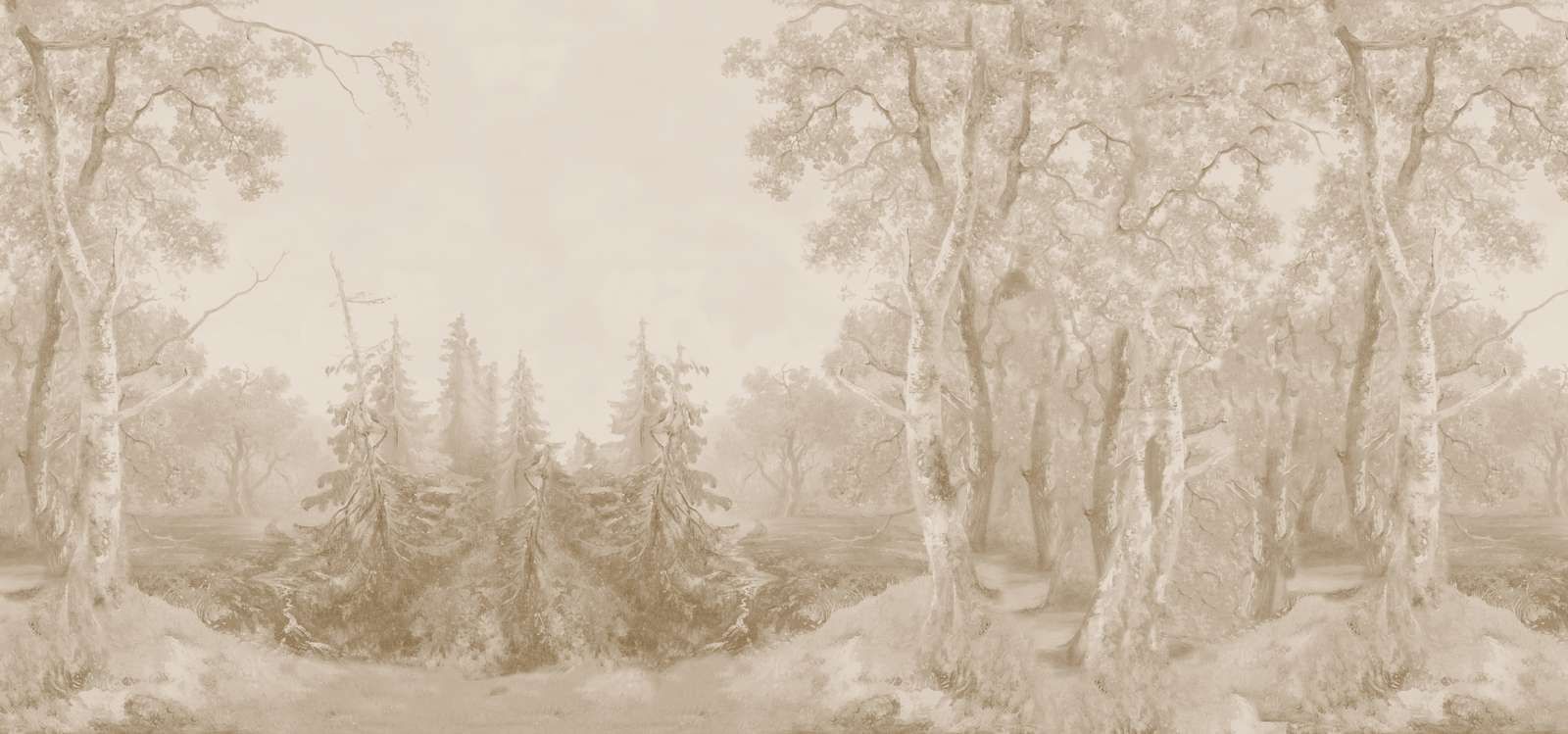 Krajobraz leśny beżowy #2