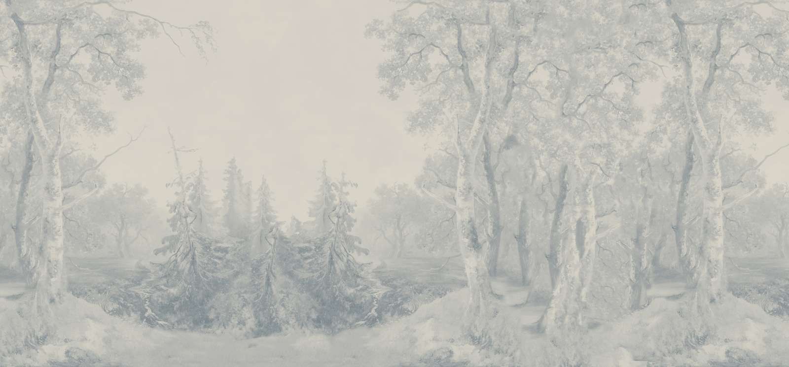 Krajobraz leśny niebieski #1