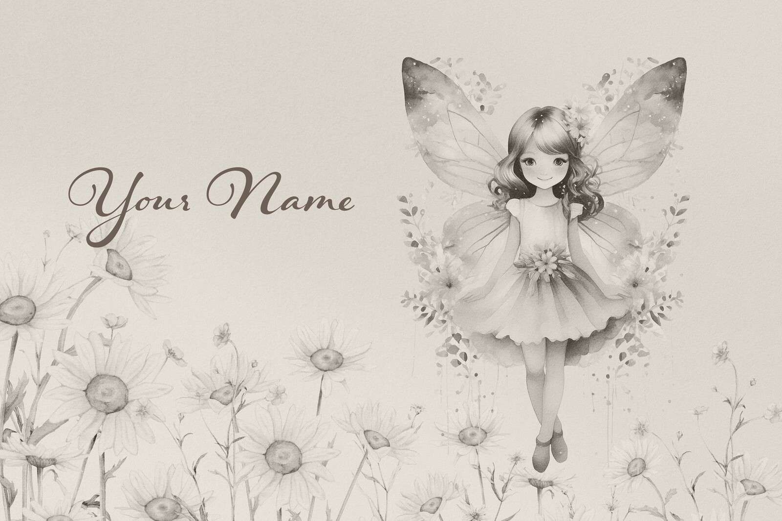 Elf w miękkim polu stokrotek