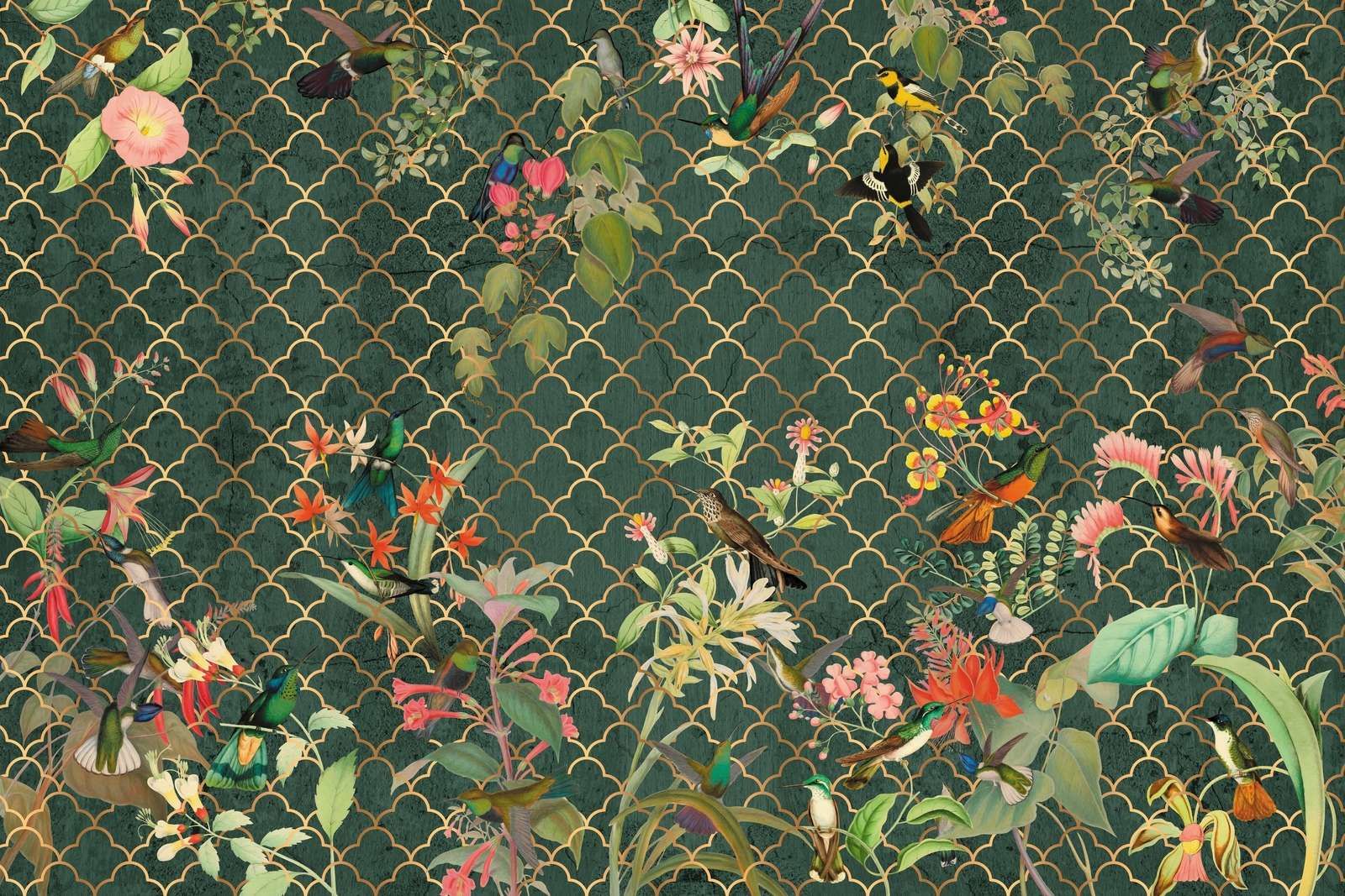 Elegancja dżungli z złotem