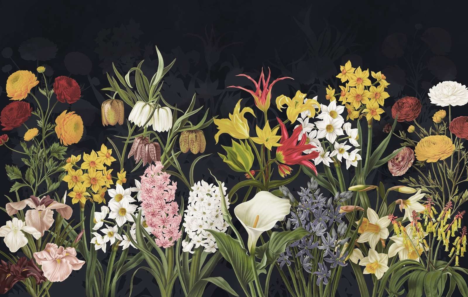 Kwiaty Wiosenne - Srebrny Szron Szary