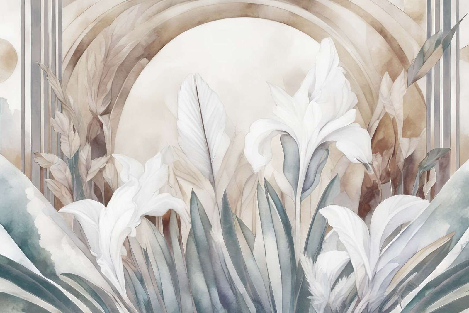 Irysy o wschodzie słońca szare