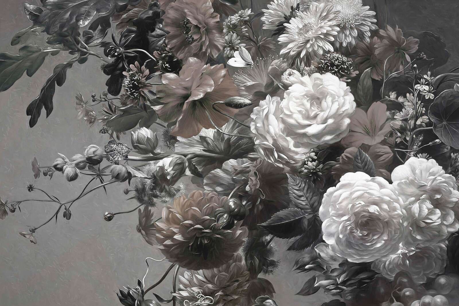 Duży bukiet z makami Sepia