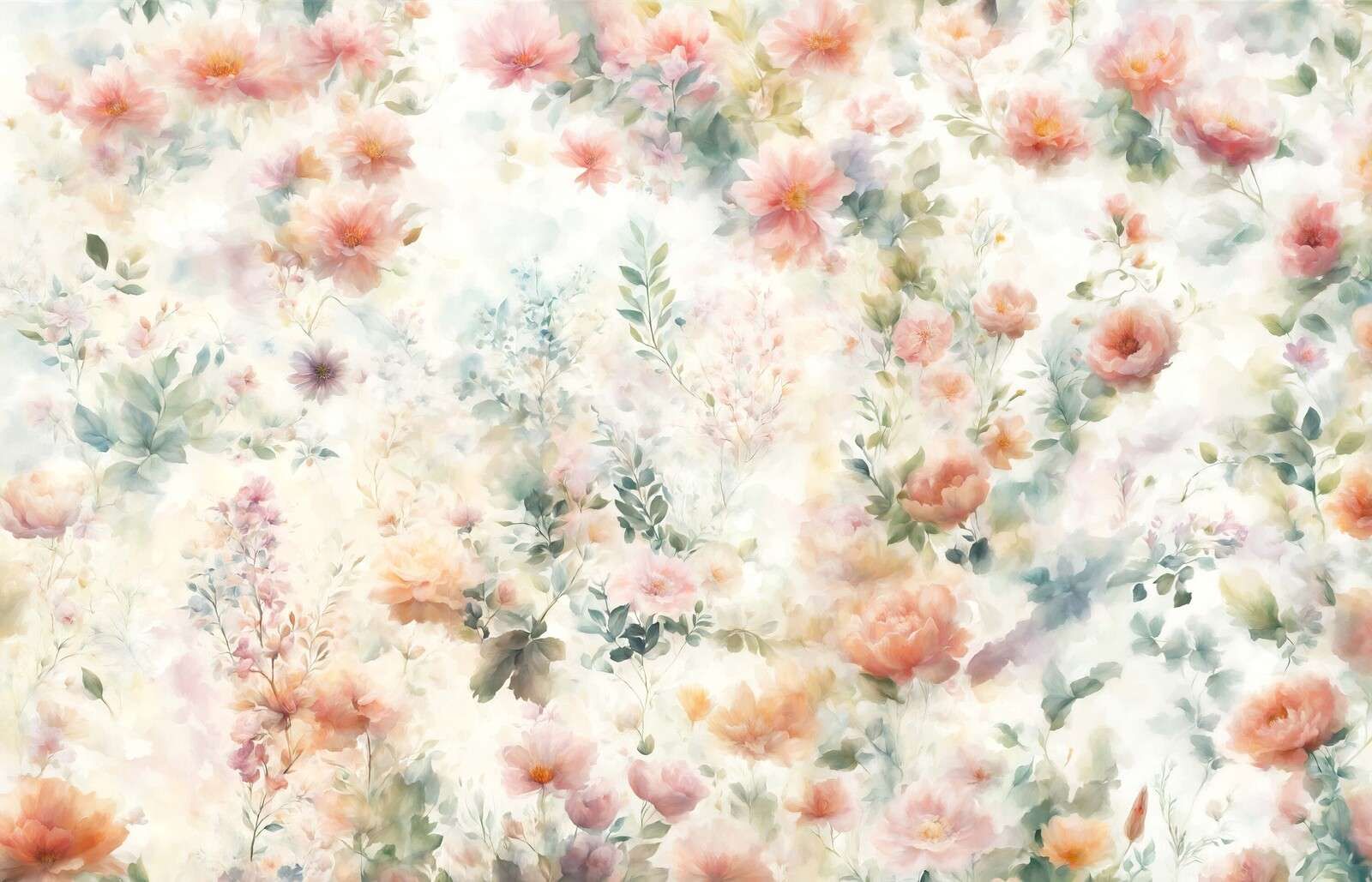 Delikatny kwiatowy nastrój - pomarańczowy