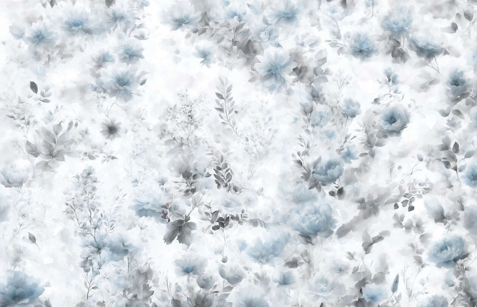 Delikatny kwiatowy nastrój - niebieski