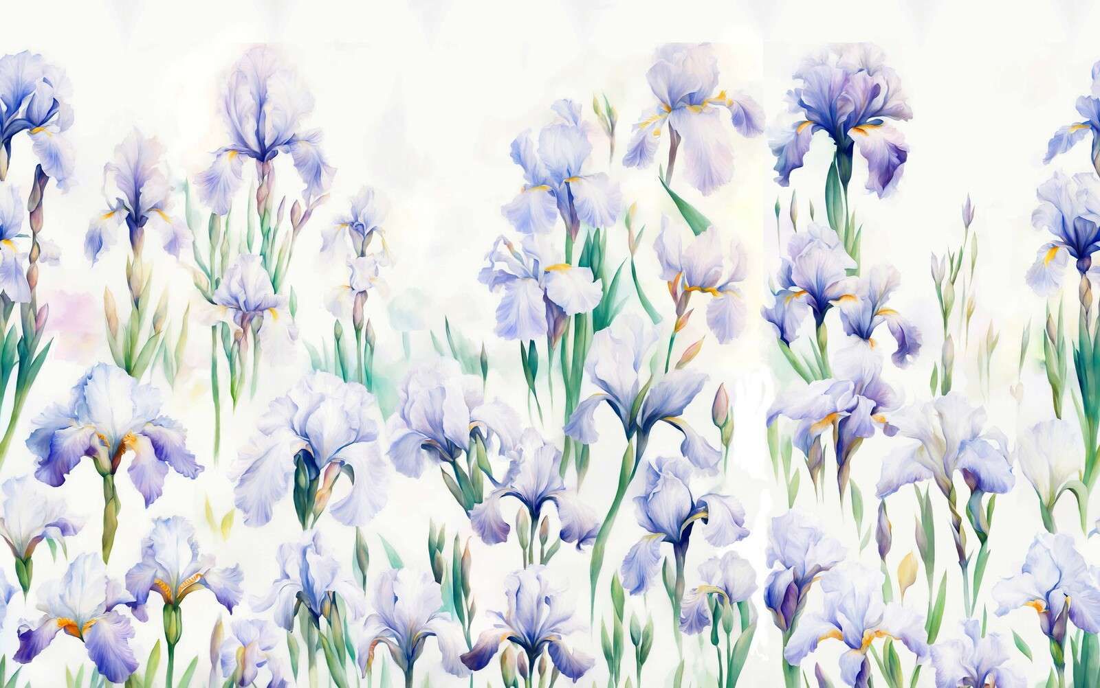 Irysy tańczą w bezszwowym pastelowym kolorze