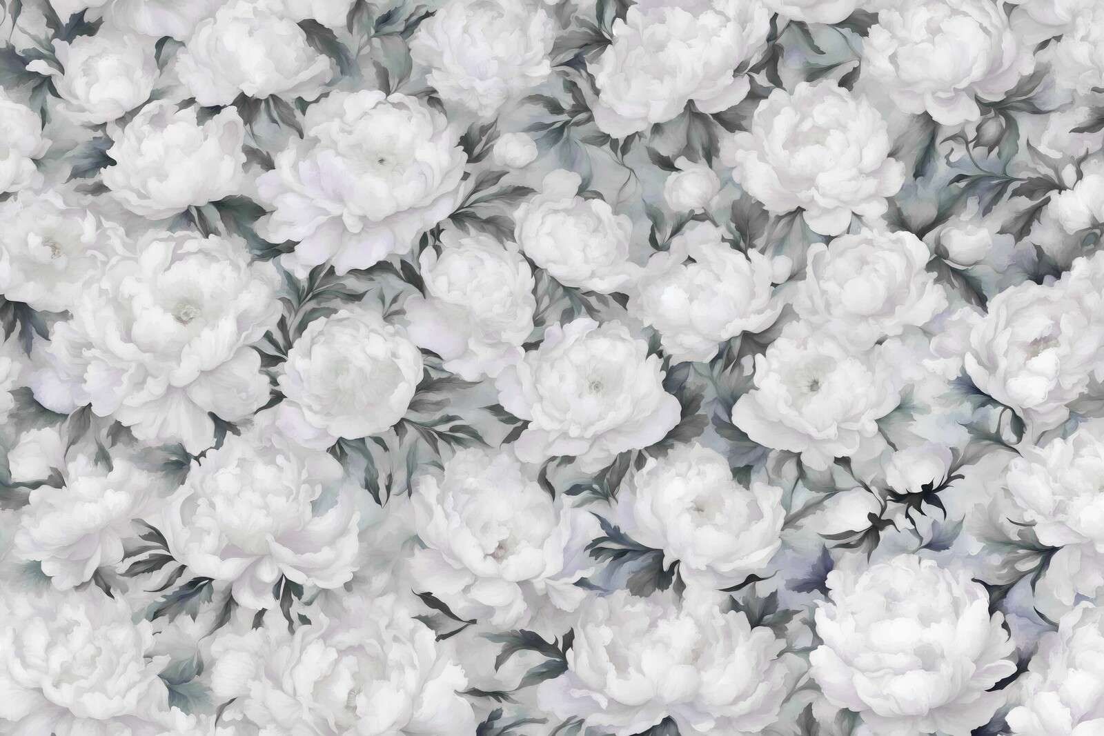 Ściana Peonii Niebieska
