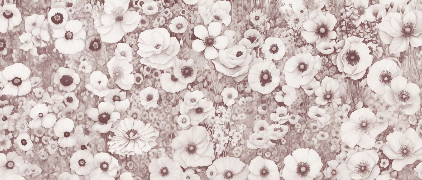 Poppy Tale Monochrome Bordeaux