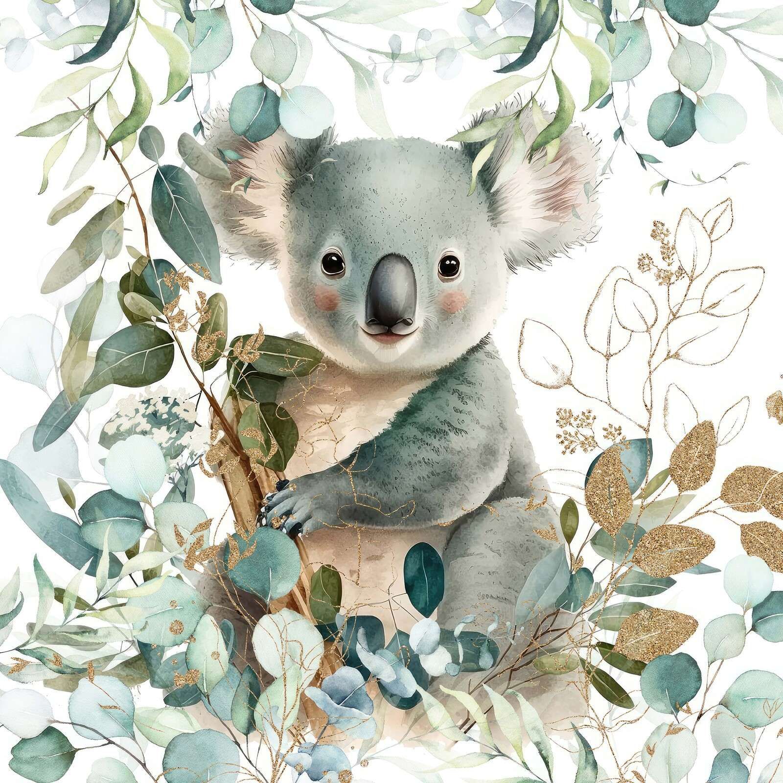 Cieniutki koala w eukalipcie