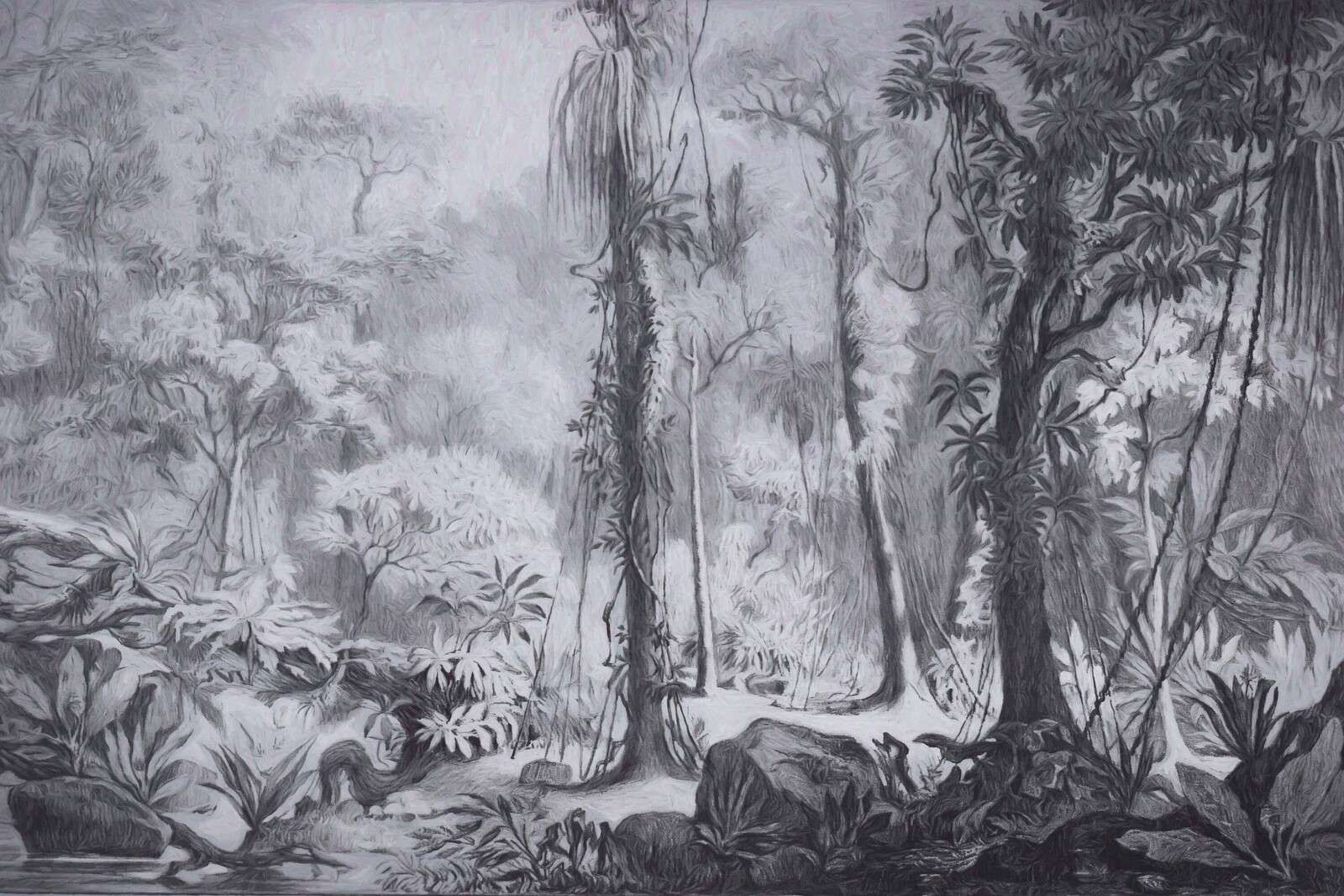 Las tropikalny - szary