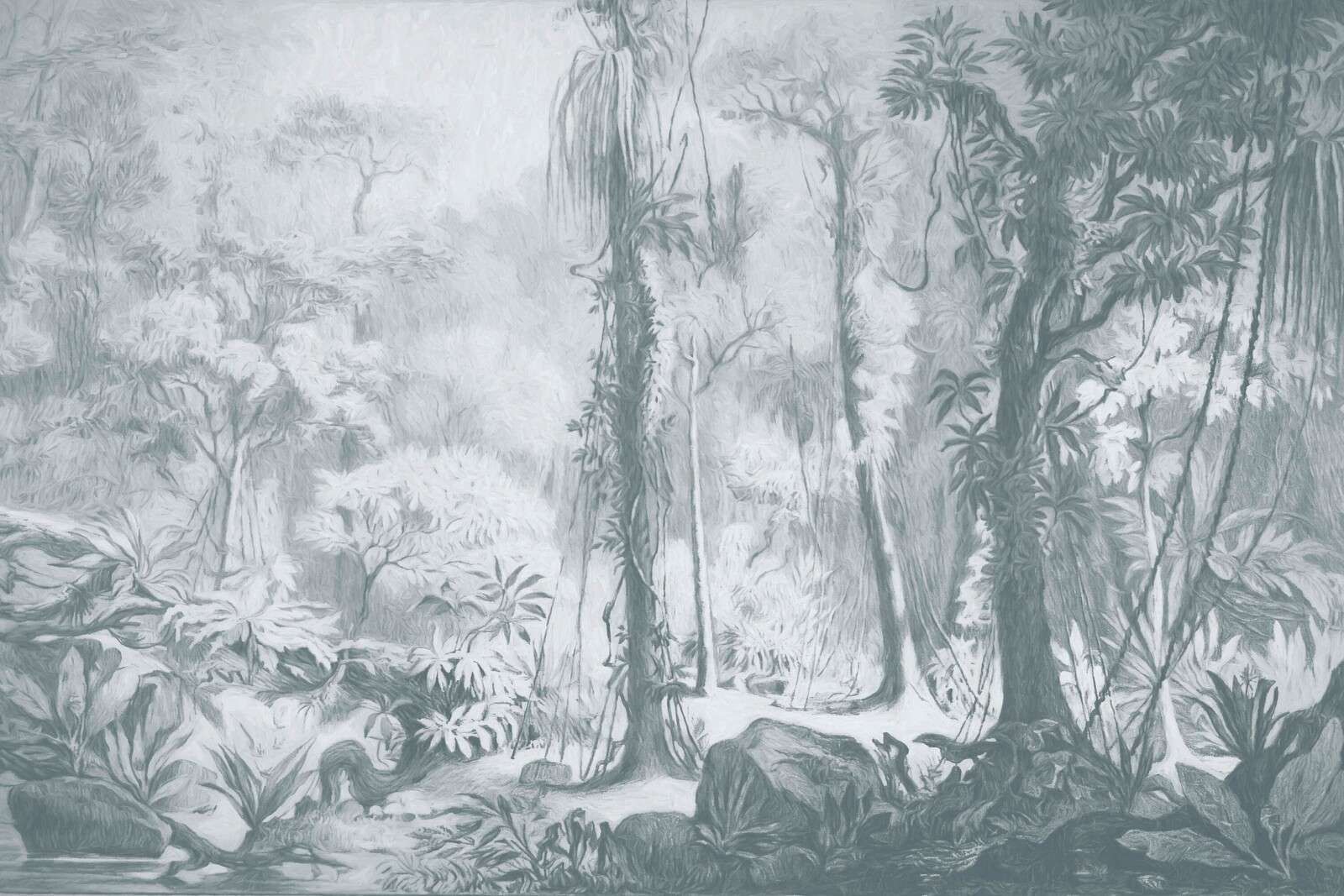 Las tropikalny - niebieski