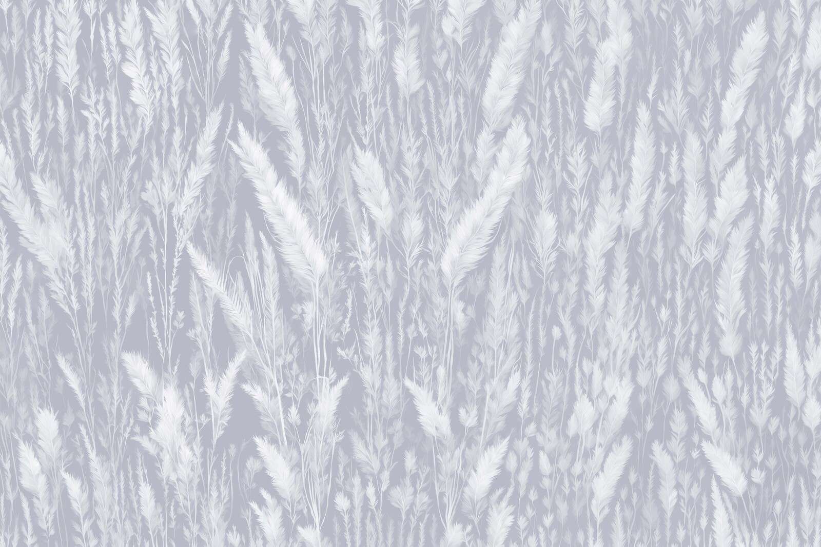 Ściana traw polowych - niebieska