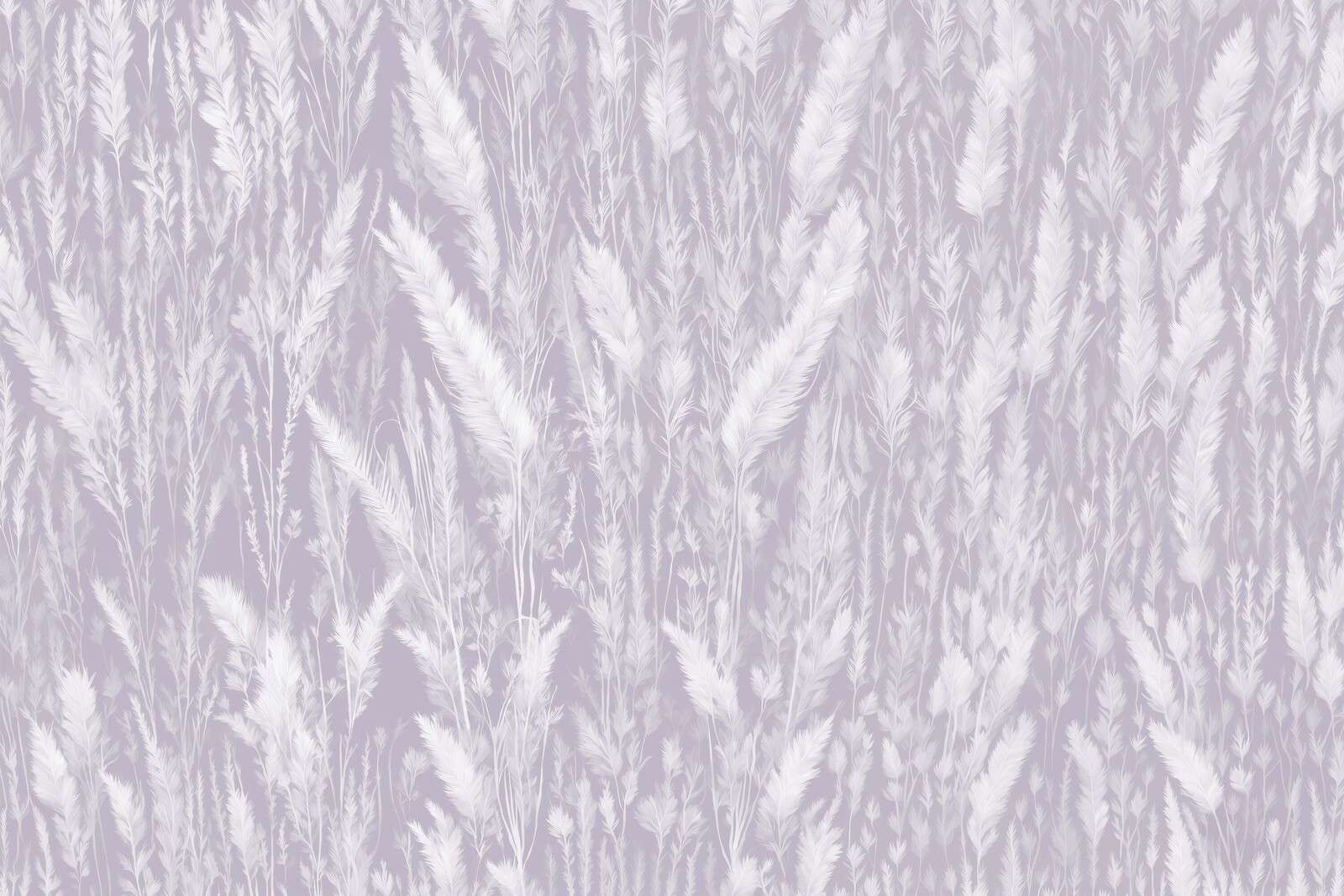 Ściana traw polowych - fioletowa