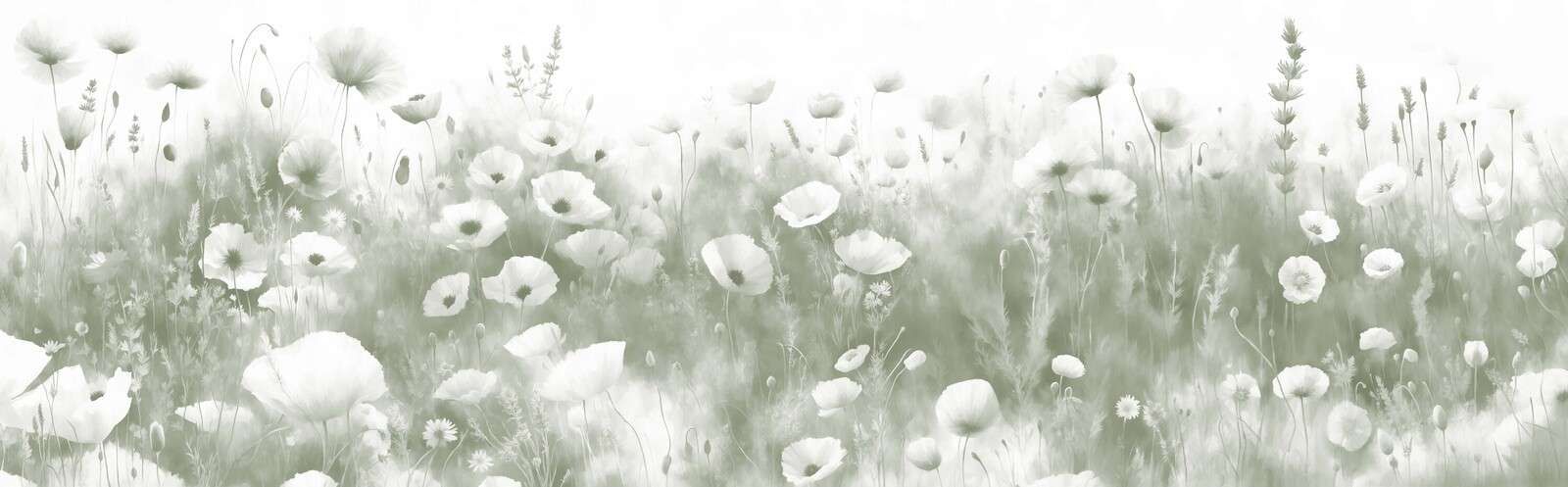 Taniec dzikich kwiatów - zielony