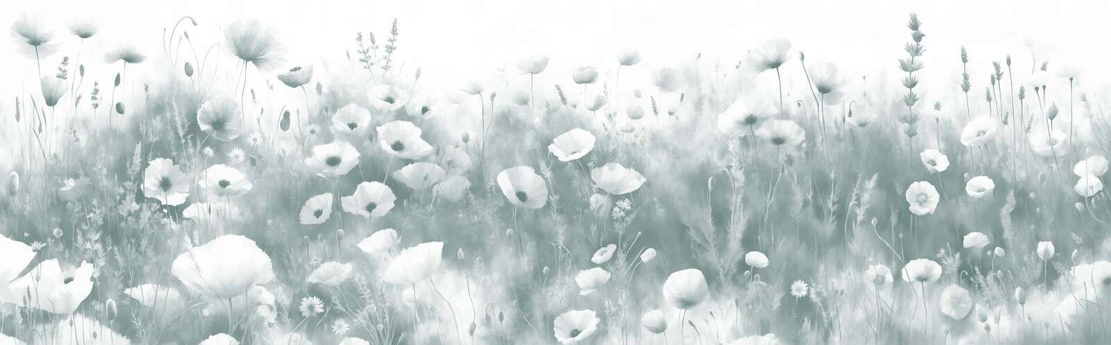 Taniec dzikich kwiatów - ciemna zieleń