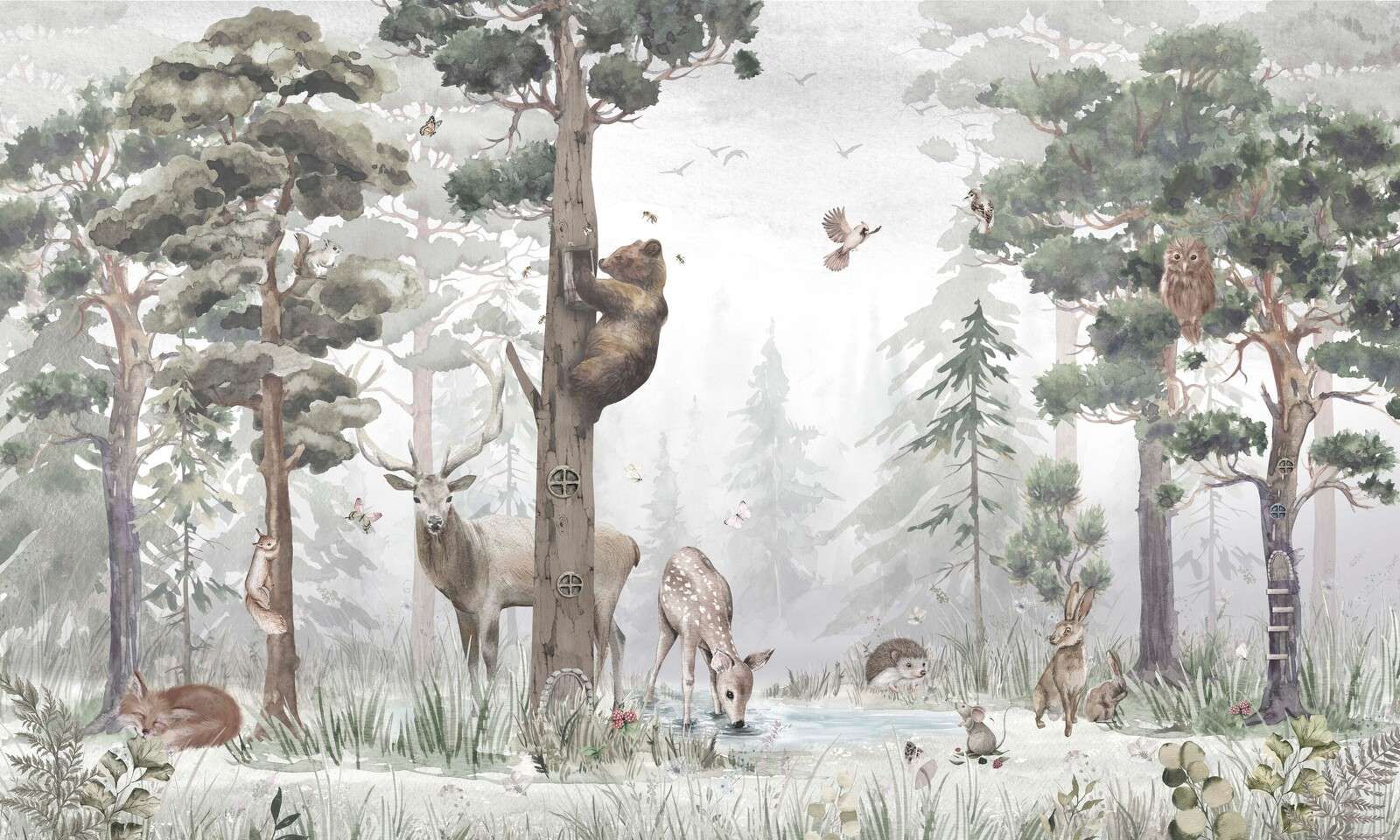 Dzika przyroda w środku lasu