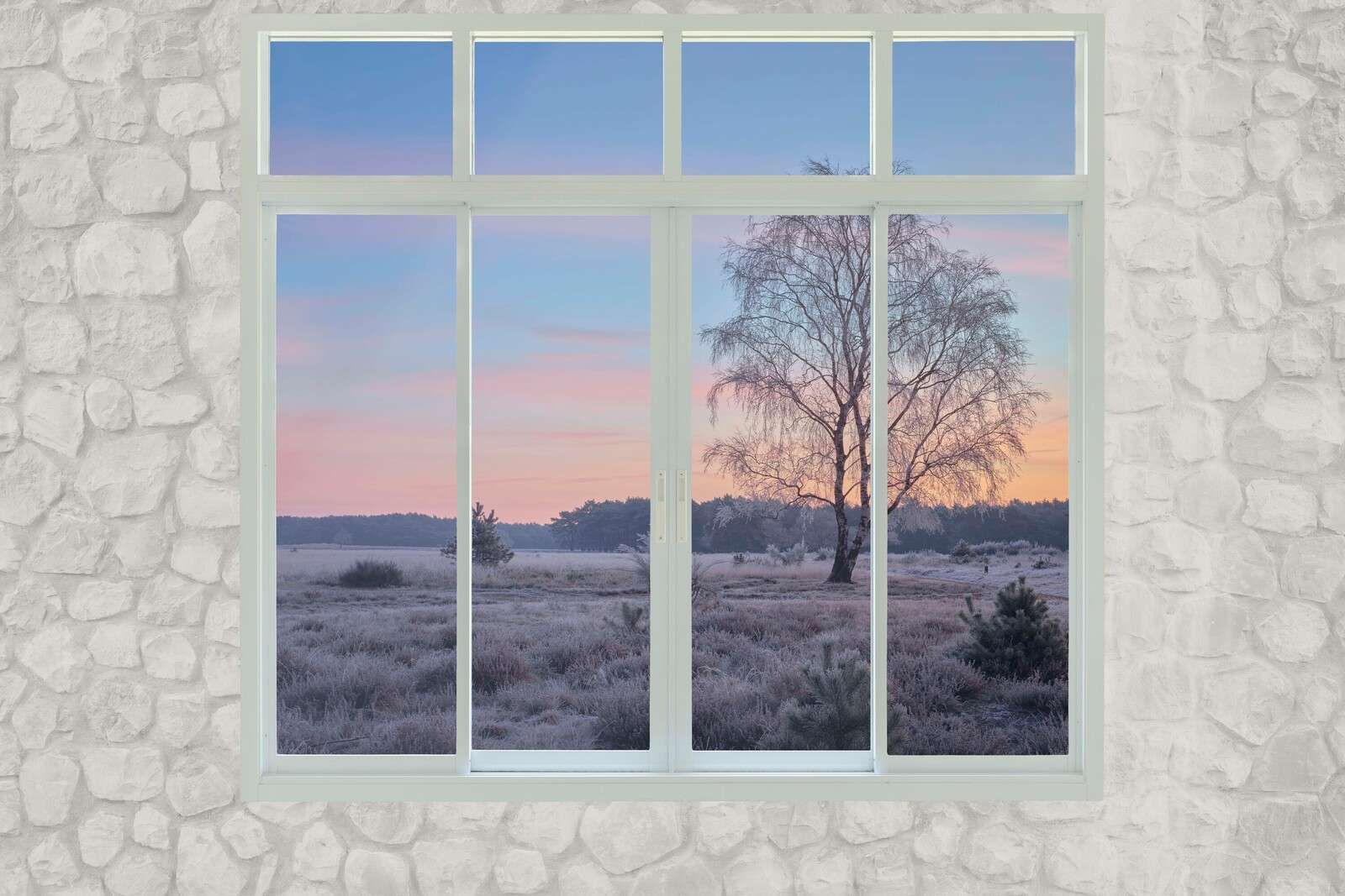 Krajobraz zimowy o poranku