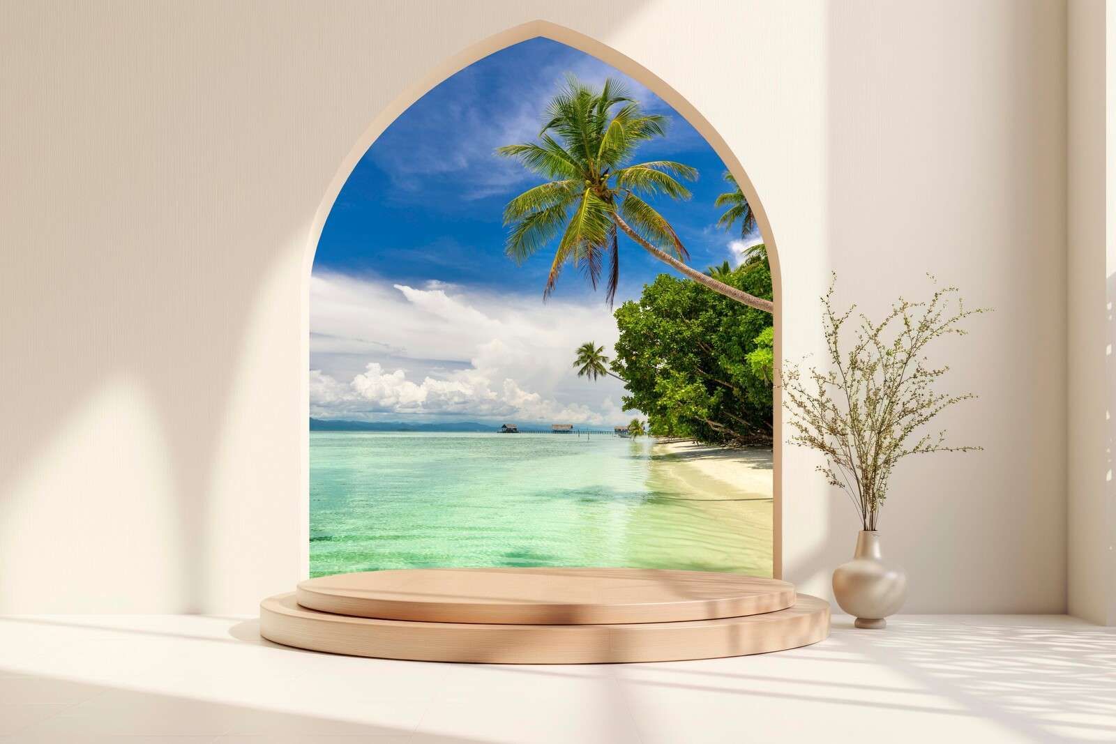 Tropikalna wyspa z palmami